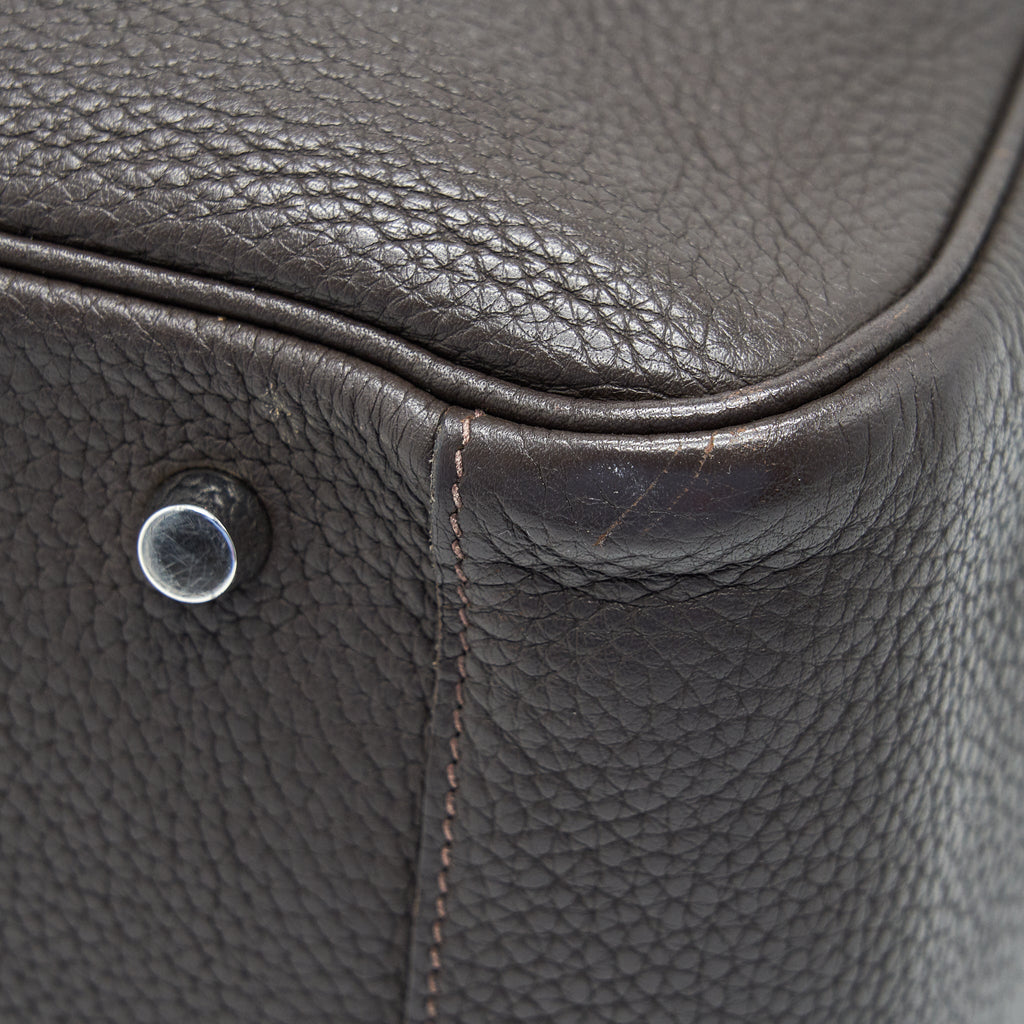 HERMES LINDY 34 CHOCOLATE WITH SHW