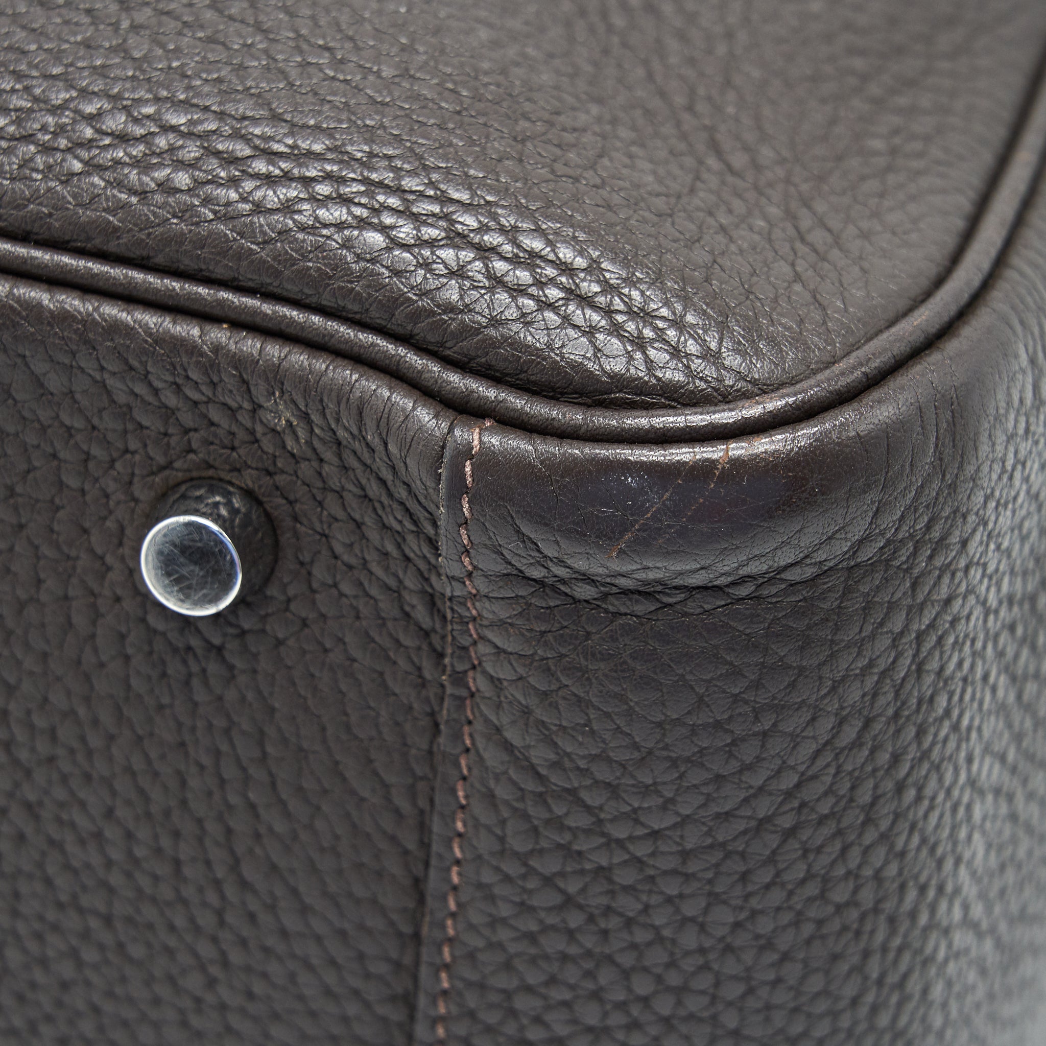 HERMES LINDY 34 CHOCOLATE WITH SHW