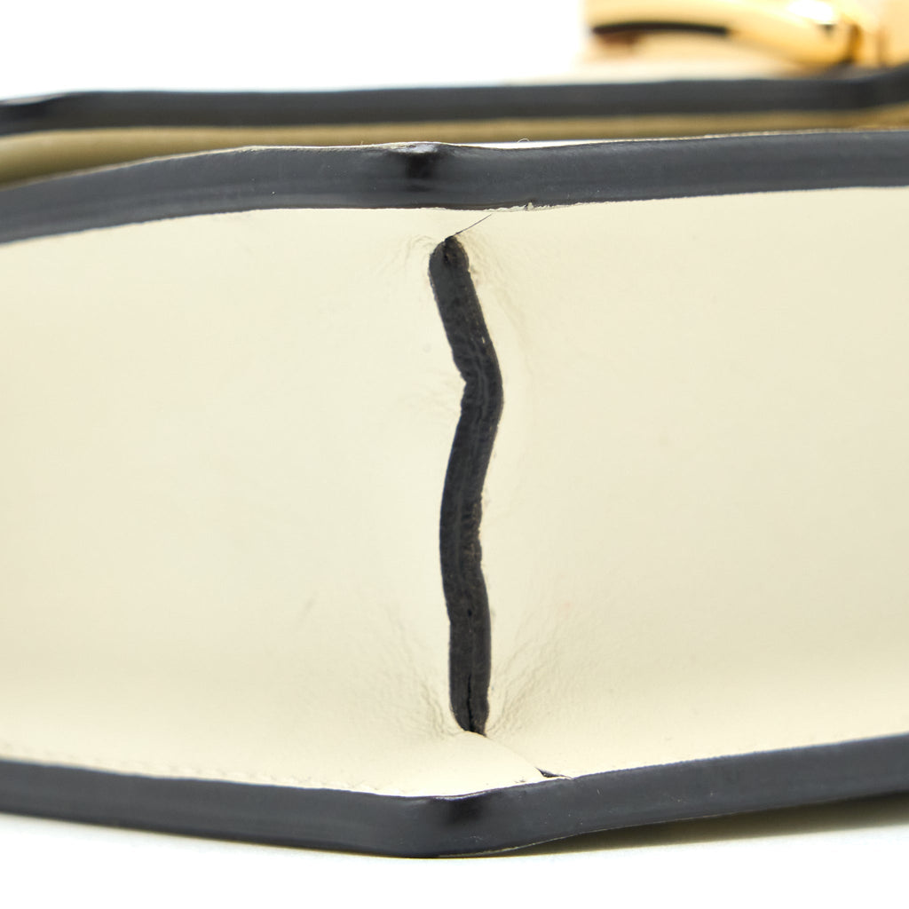 GUCCI SYLVIE MINI CHAIN BAG CALFSKIN WHITE GHW