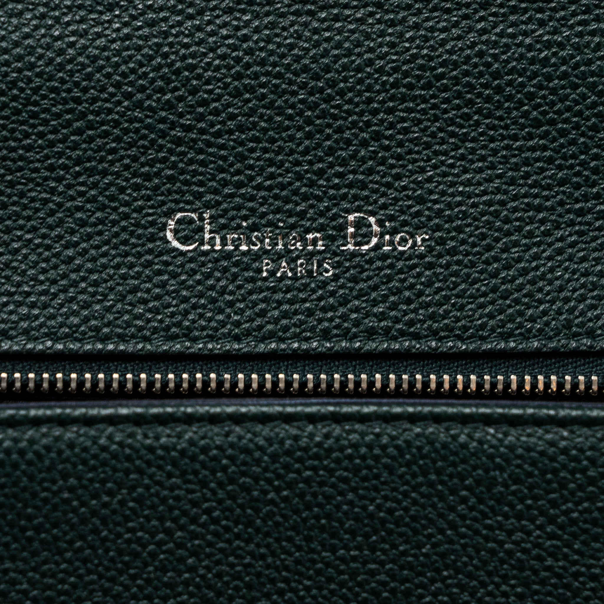 DIOR LARGE DIORAMA BAG GRAINED CALFSKIN DARK GREEN SHW
