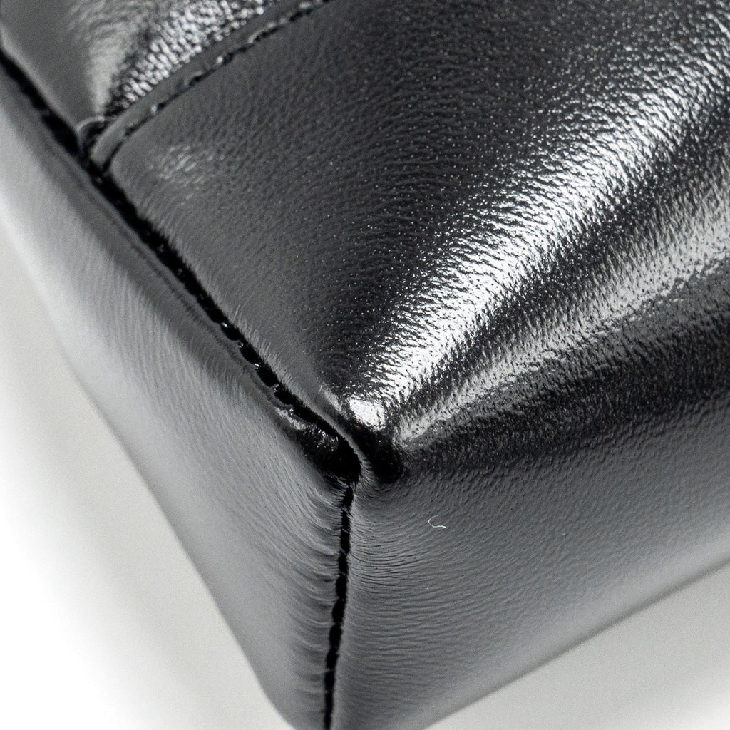 CHANEL MINI 31 CLUTCH WITH CHAIN SHINY LAMBSKIN BLACK LGHW (MICROCHIP)