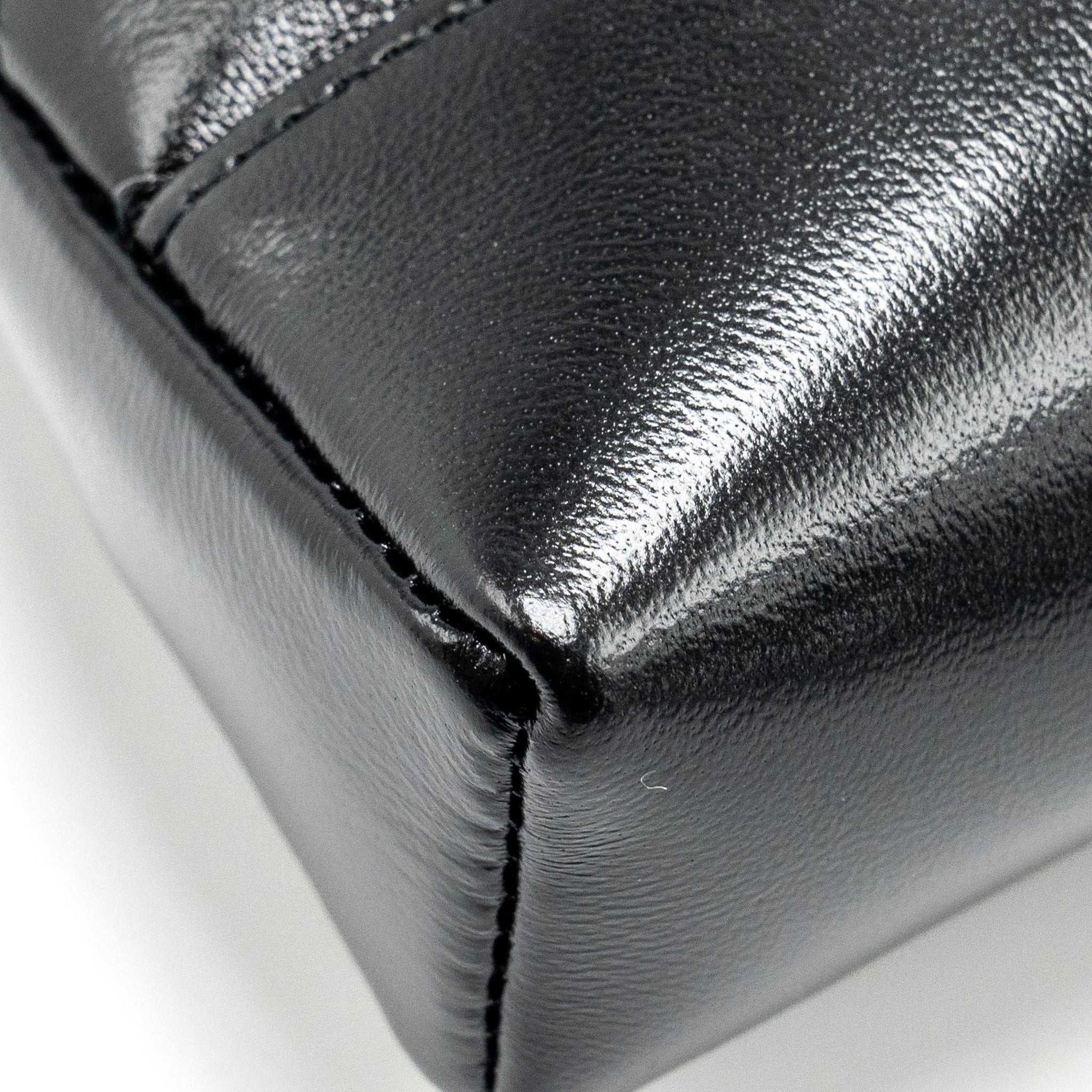CHANEL MINI 31 CLUTCH WITH CHAIN SHINY LAMBSKIN BLACK LGHW (MICROCHIP)