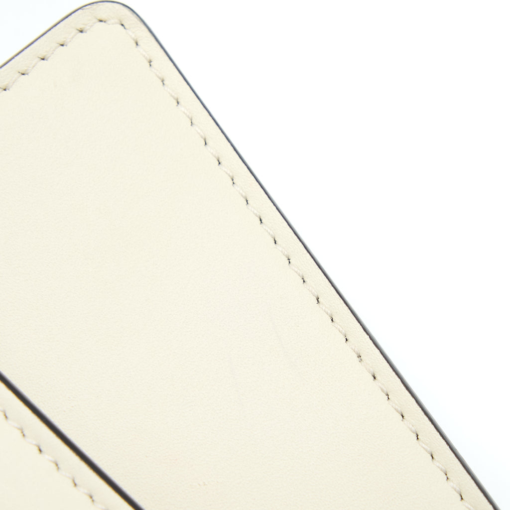 GUCCI SYLVIE MINI CHAIN BAG CALFSKIN WHITE GHW
