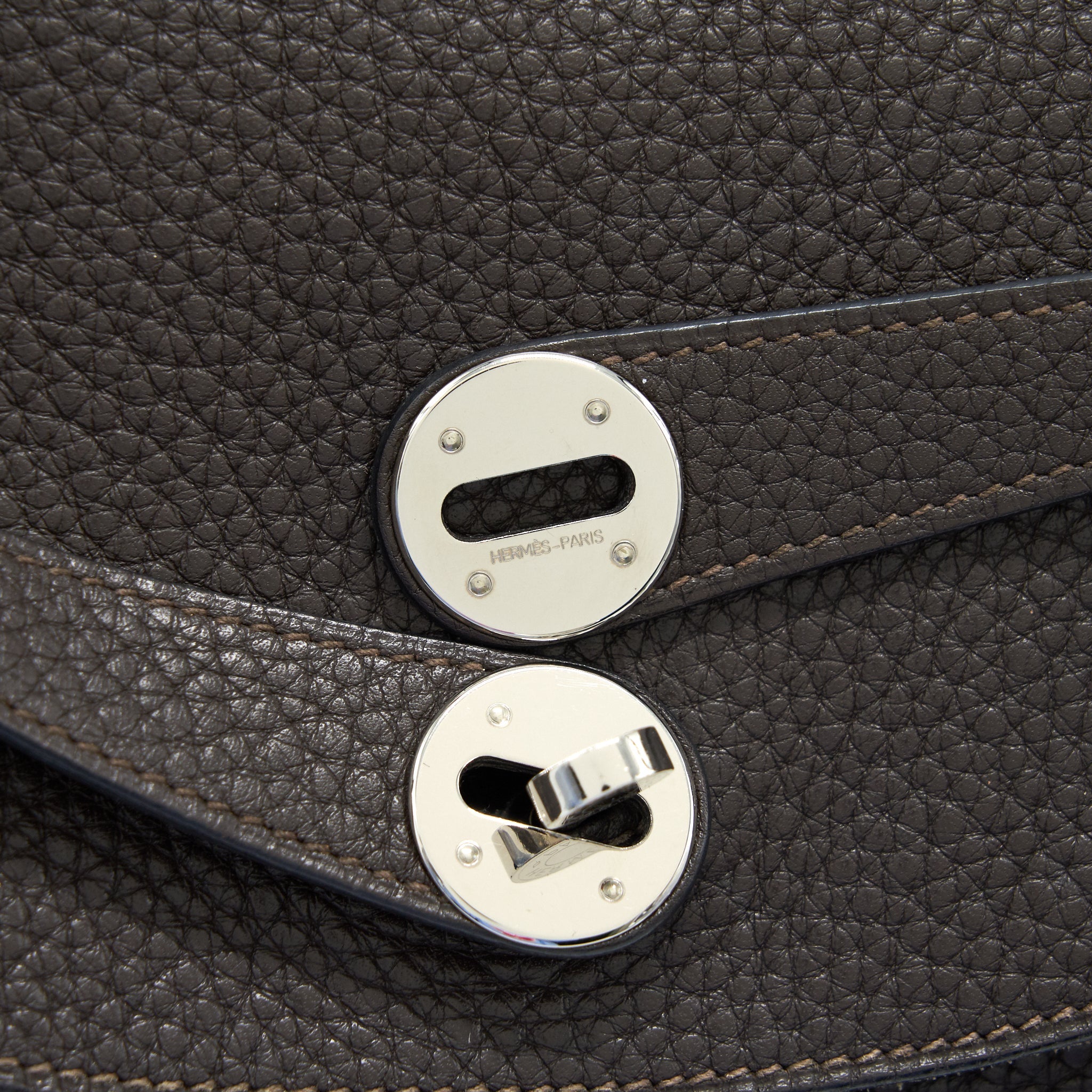 HERMES LINDY 34 CHOCOLATE WITH SHW