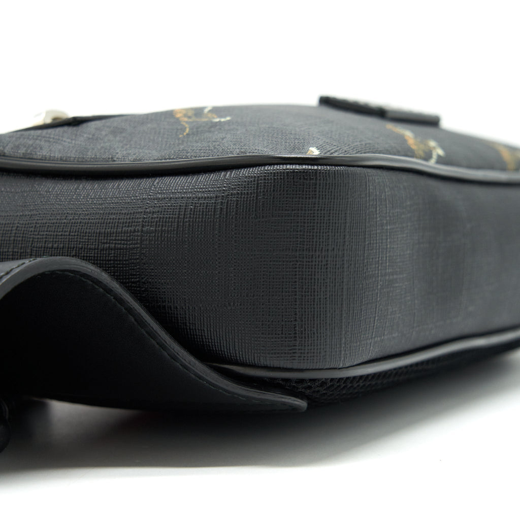 GUCCI GG SUPREME/ TIGER BELT BAG BLACK SHW