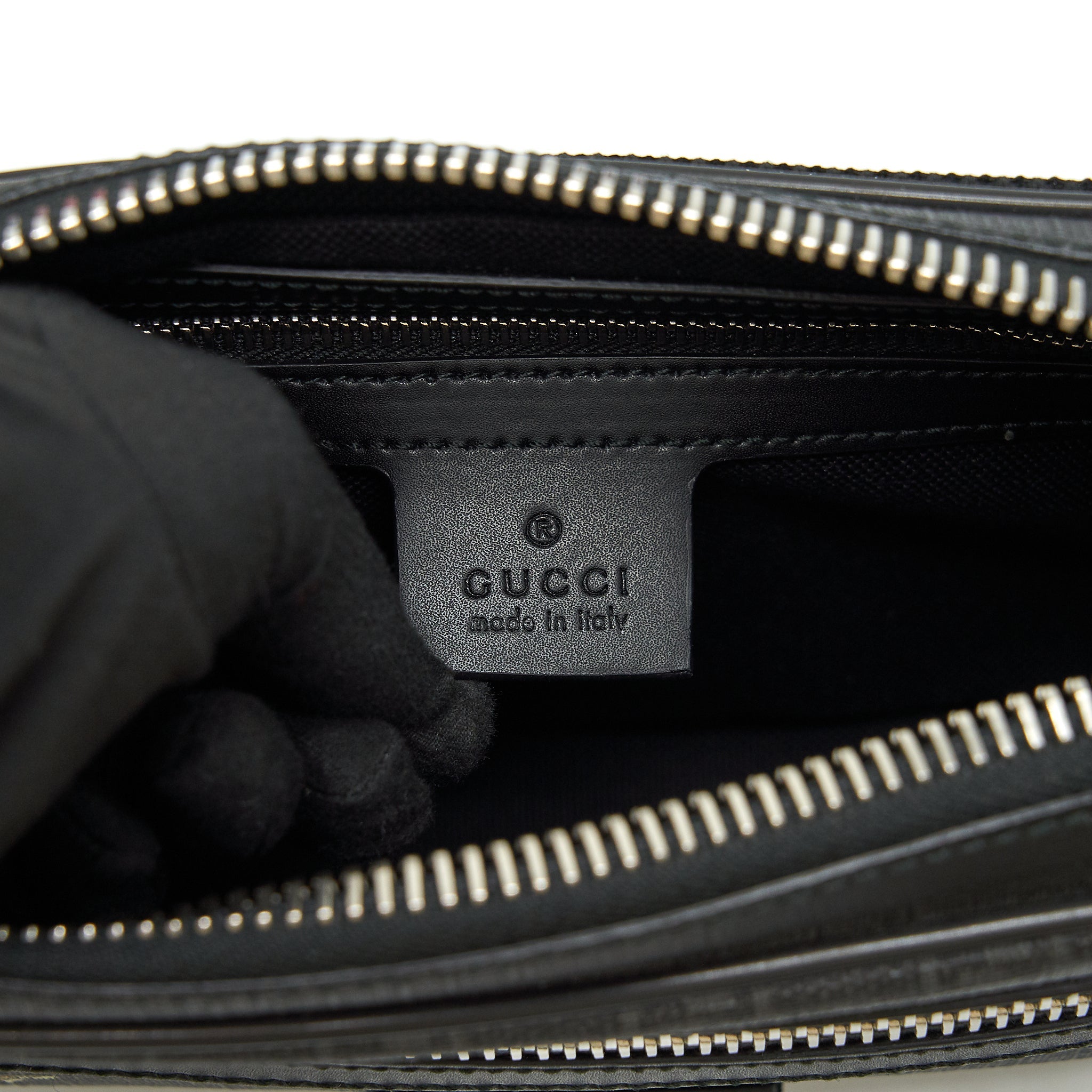 GUCCI GG SUPREME/ TIGER BELT BAG BLACK SHW