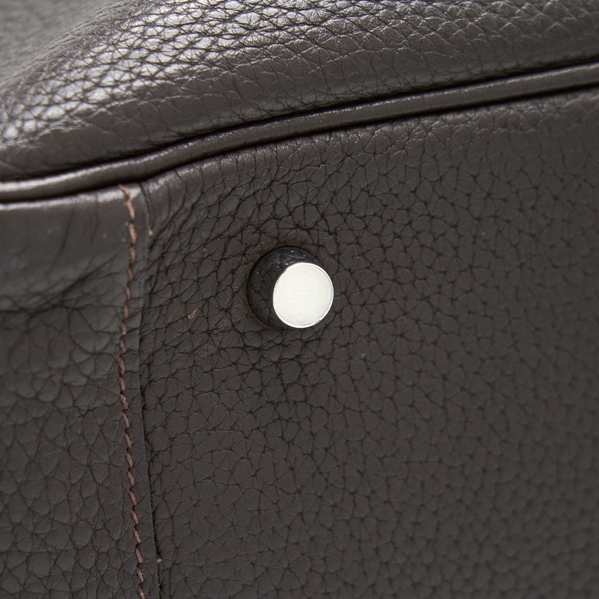 HERMES LINDY 34 CHOCOLATE WITH SHW