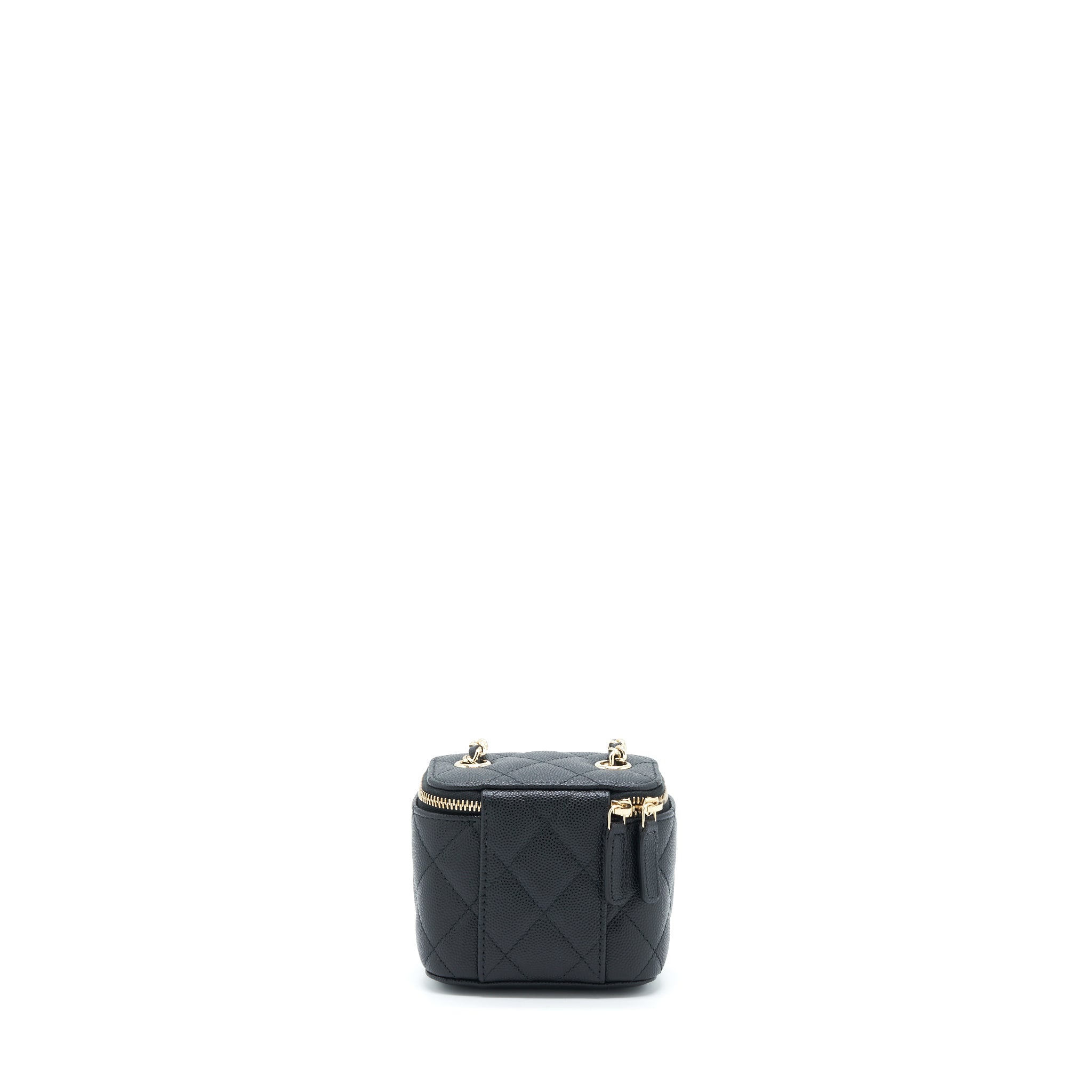 CHANEL MINI VANITY CASE CAVIAR BLACK LGHW