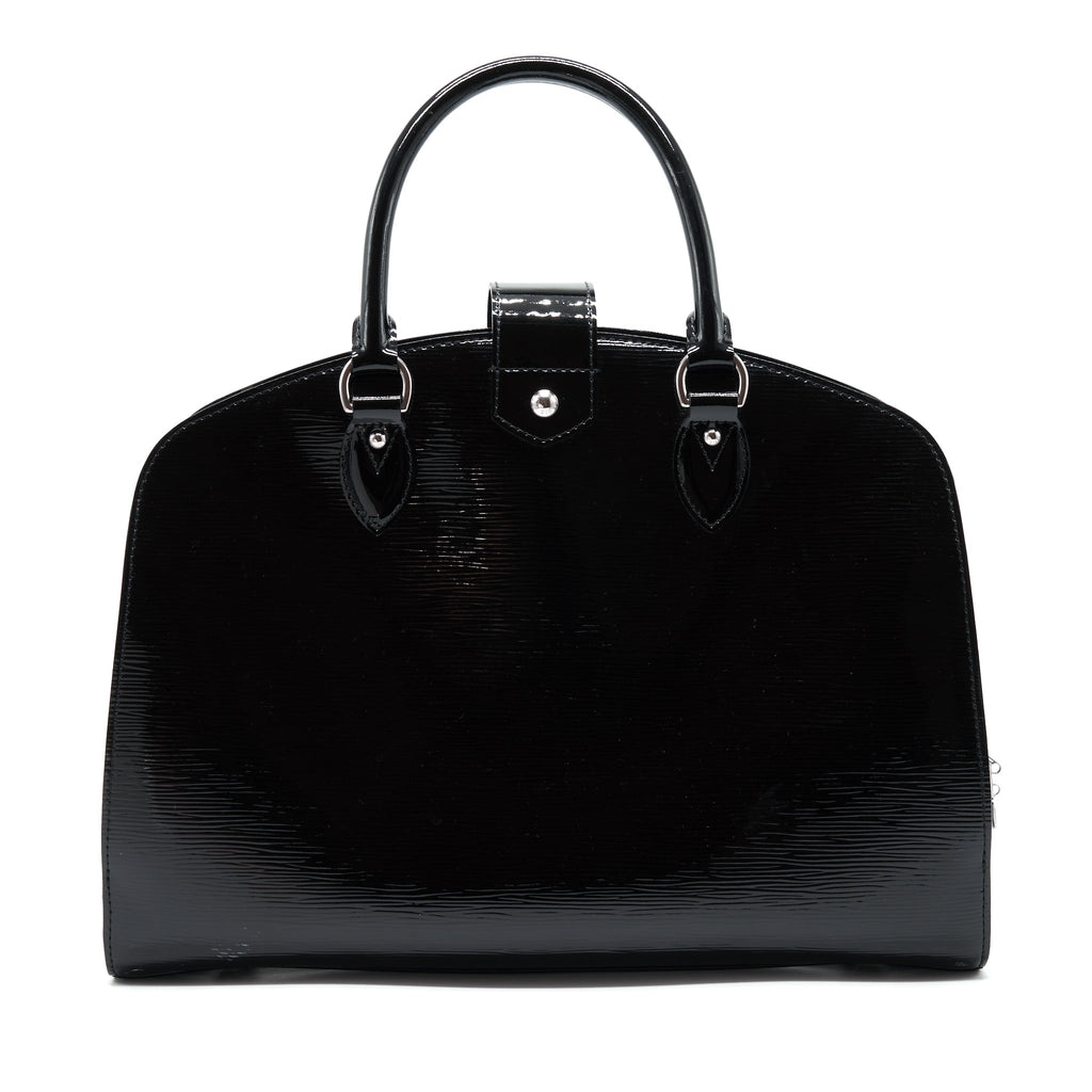 LOUIS VUITTON PATENT EPI TOTE BAG BLACK SHW