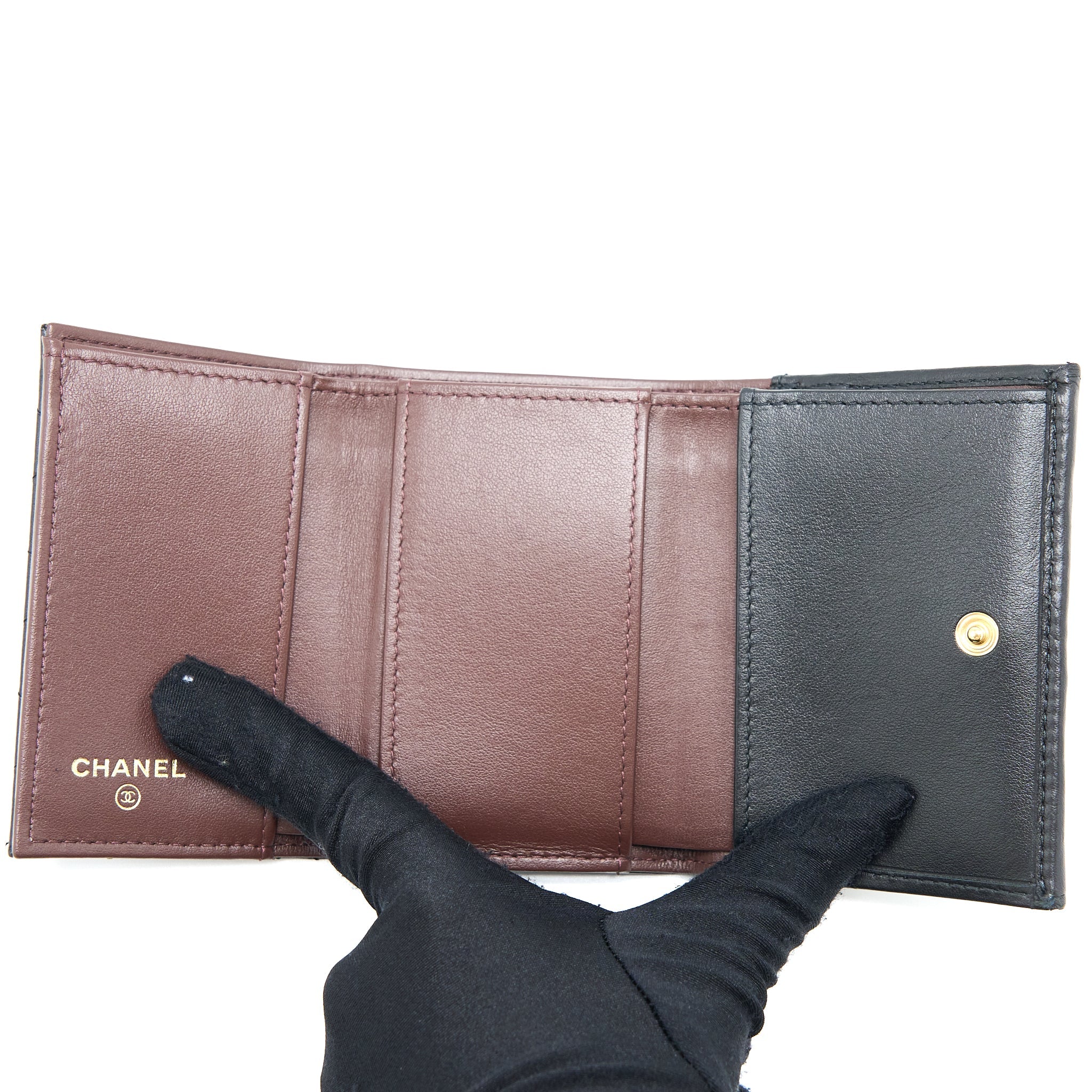 CHANEL REISSUE COMPACT WALLET CALFSKIN BLACK GHW