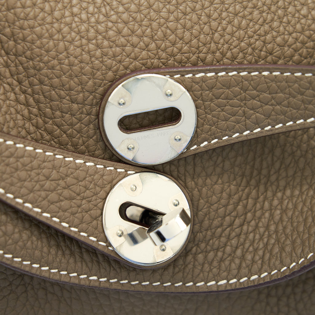 HERMES LINDY 26 BAG ETOUPE WITH SHW