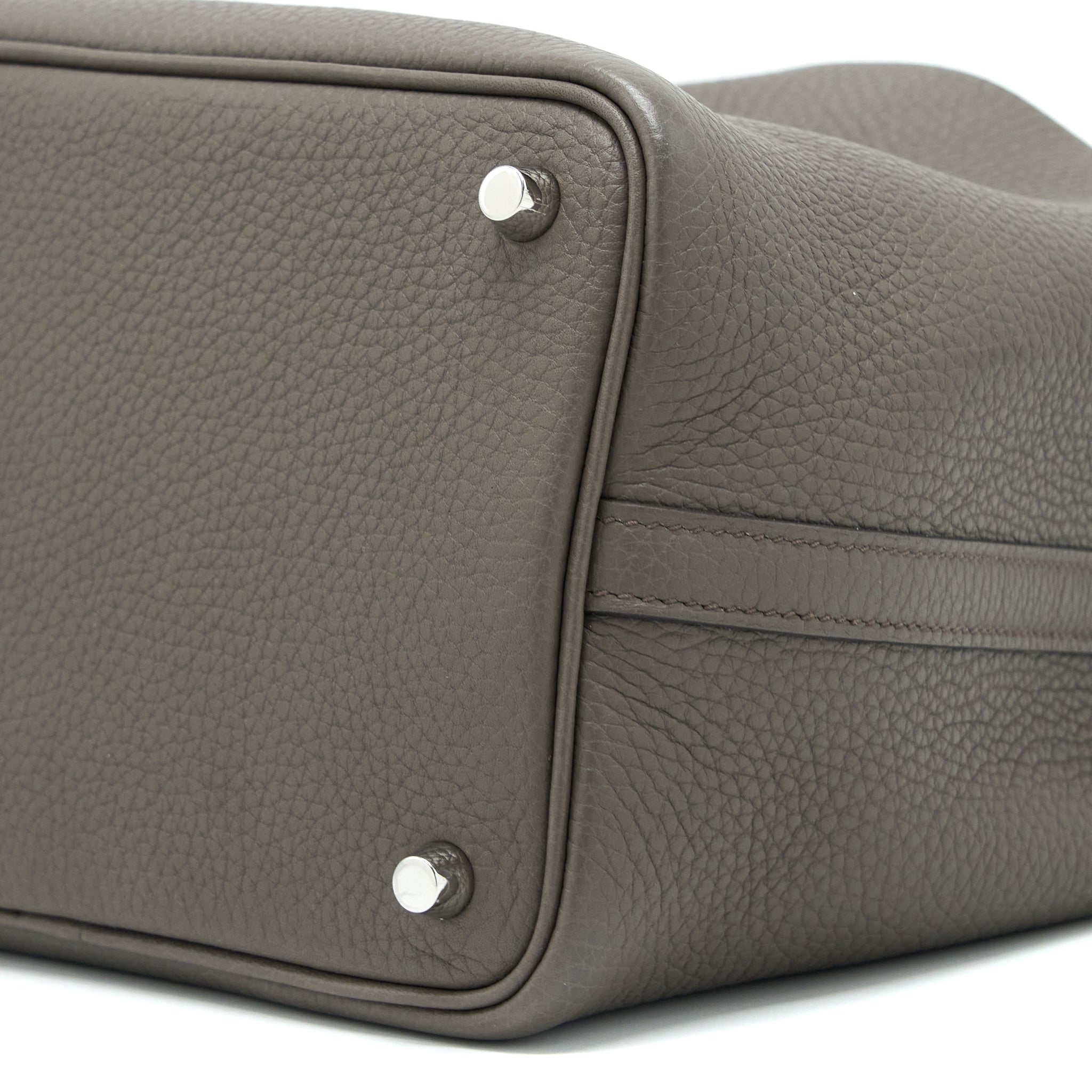 HERMES PICOTIN 18 LOCK BAG CLEMENCE GRIS ETAIN SHW