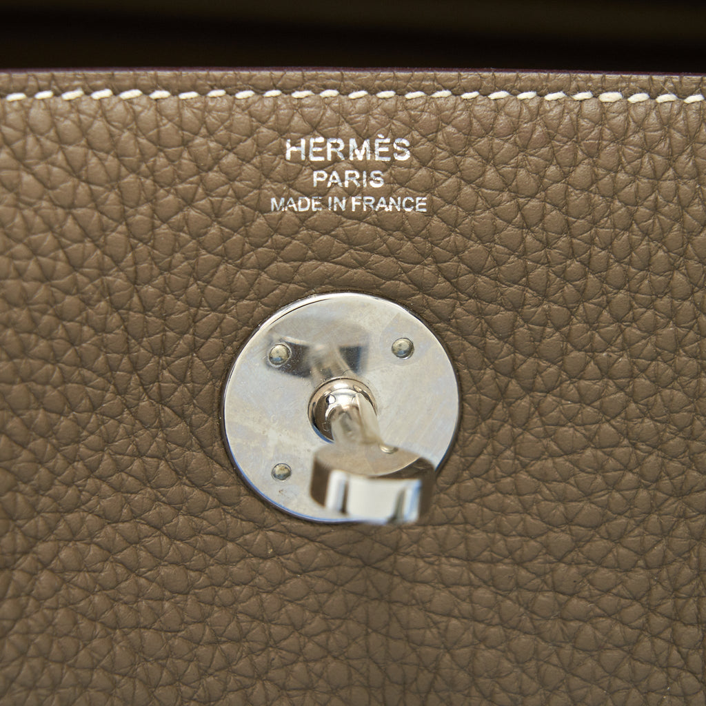 HERMES LINDY 26 BAG ETOUPE WITH SHW