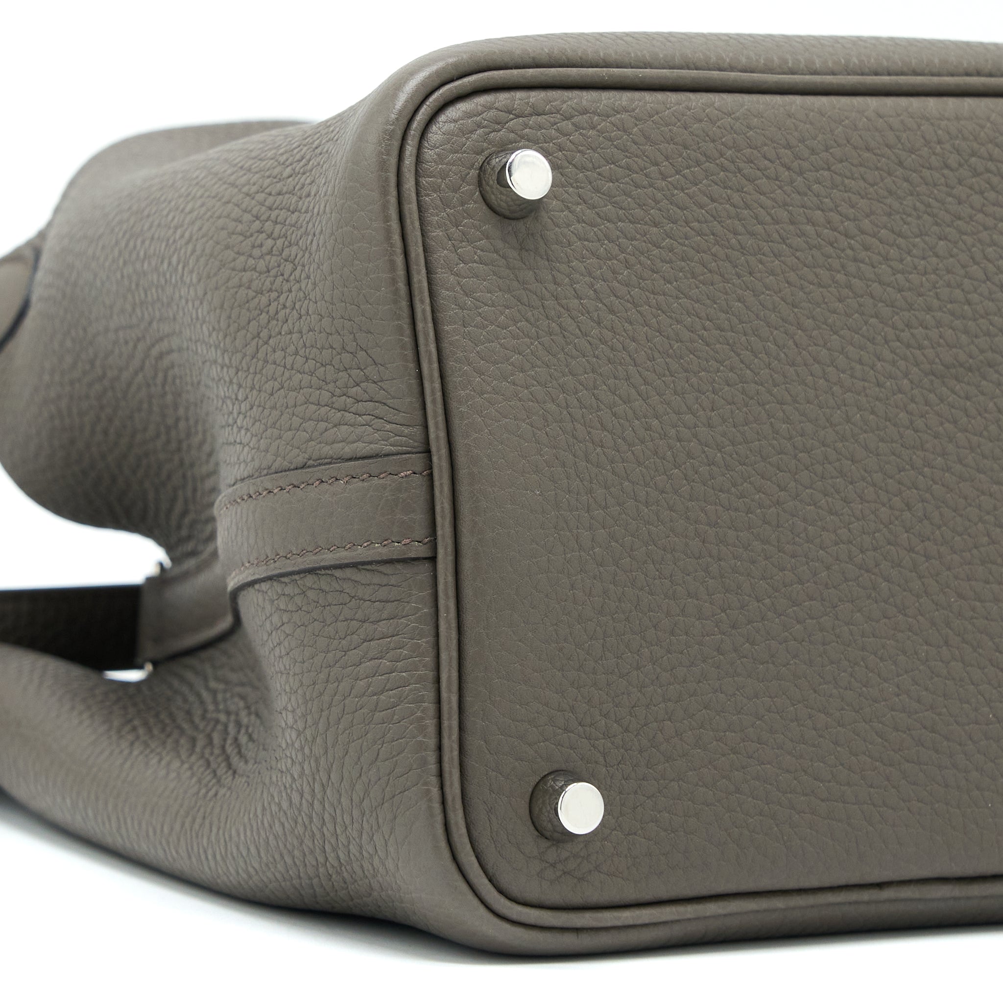 HERMES PICOTIN 18 LOCK BAG CLEMENCE GRIS ETAIN SHW