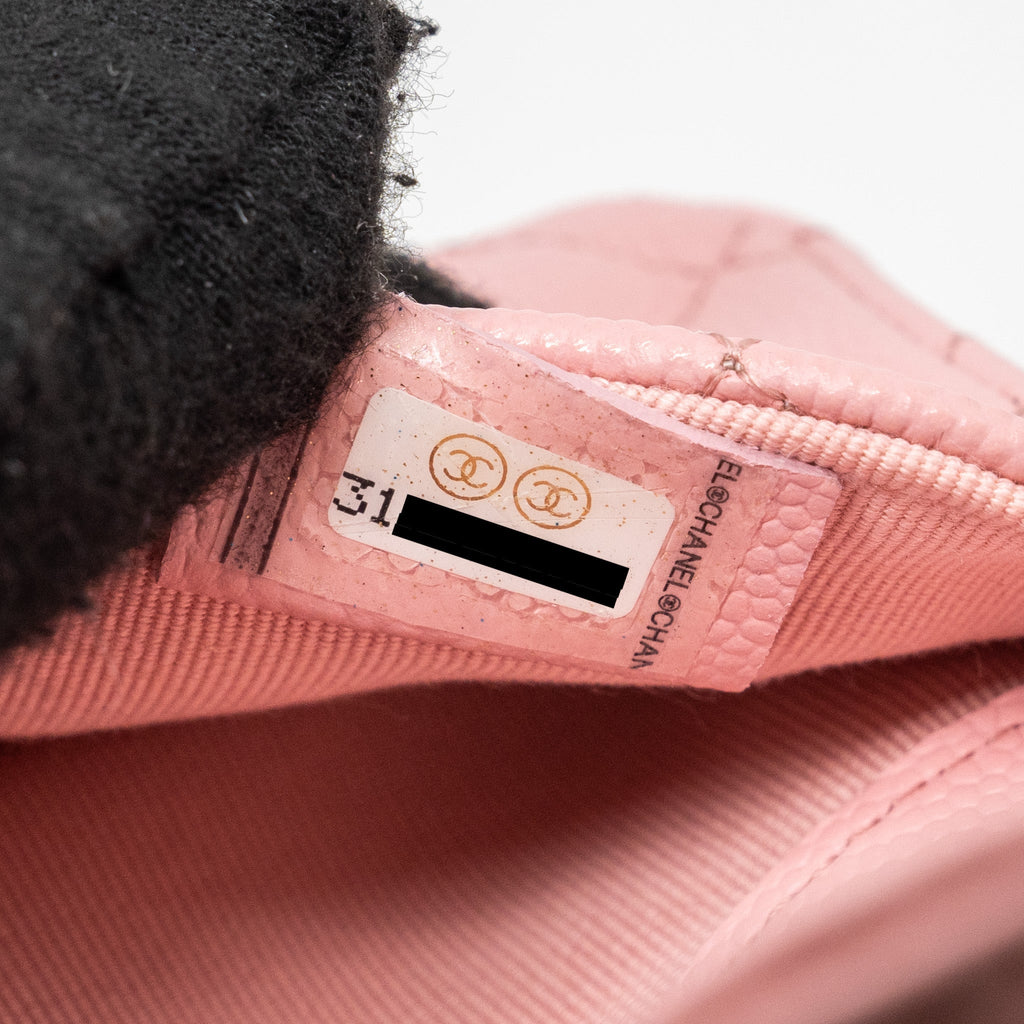 CHANEL MINI FLAP BELT BAG CAVIAR PINK LGHW