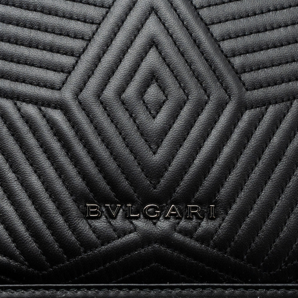BVLGARI SERPENTI FOREVER FLAP BAG CALFSKIN BLACK RUTHENIUM HARDWARE