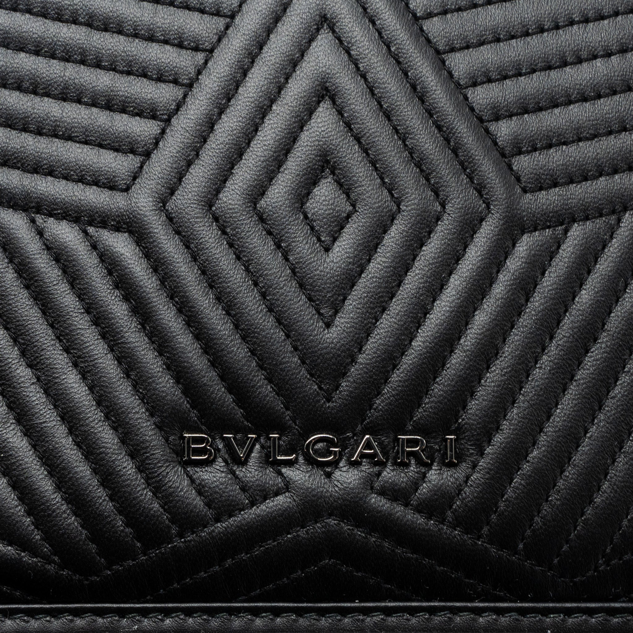 BVLGARI SERPENTI FOREVER FLAP BAG CALFSKIN BLACK RUTHENIUM HARDWARE