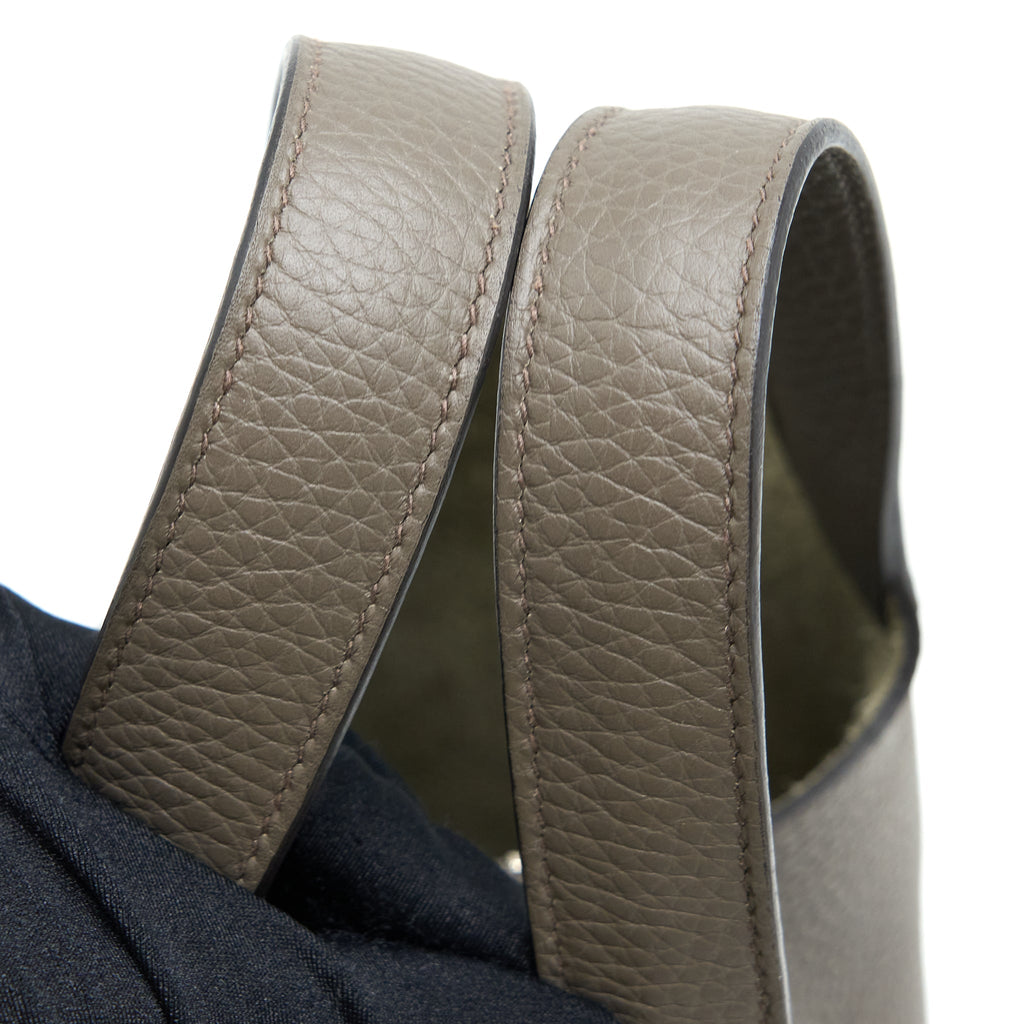 HERMES PICOTIN 18 LOCK BAG CLEMENCE GRIS ETAIN SHW