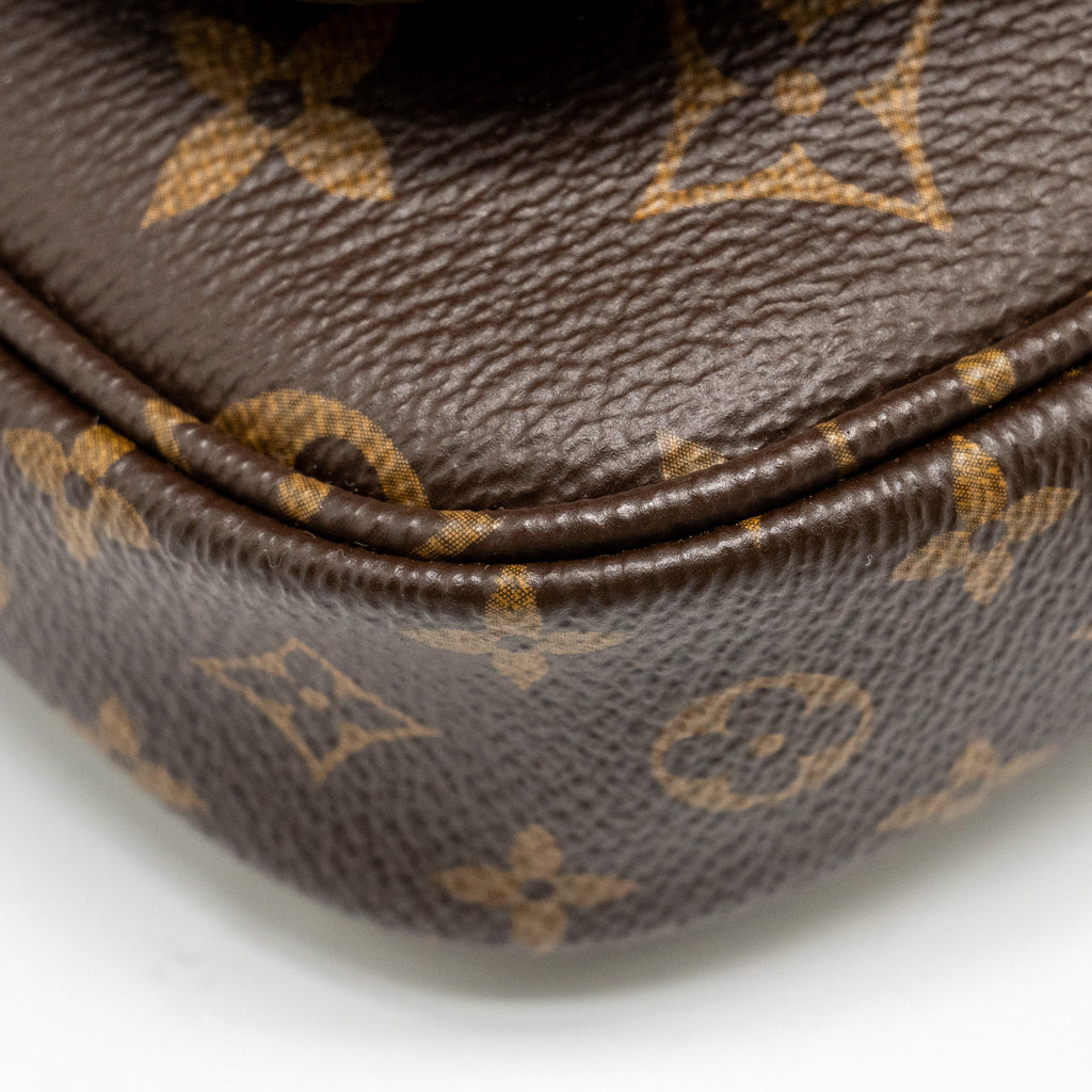 LOUIS VUITTON MULTI POCHETTE ACCESSORIES MONOGRAM CANVAS PINK STRAP GHW