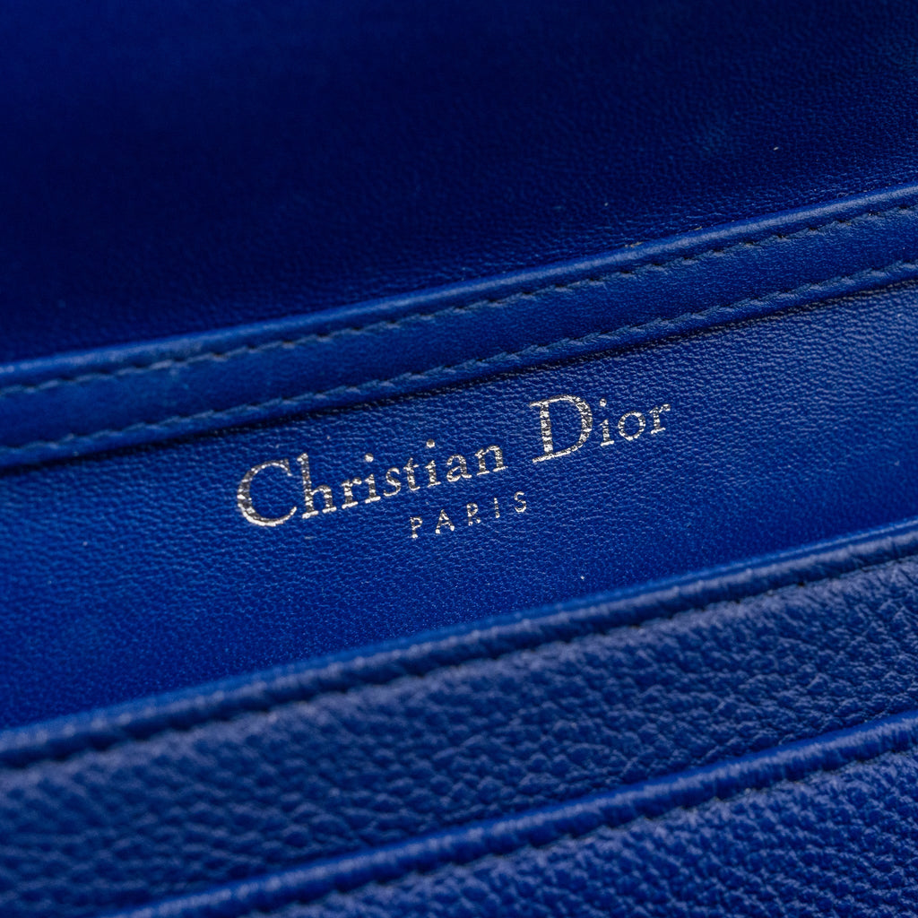 DIOR DIORAMA WALLET ON CHAIN LEATHER BLUE SHW