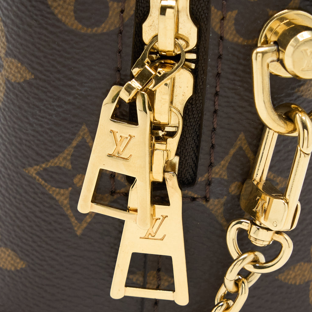 LOUIS VUITTON PETITE MALLE SOUPLE BAG MONOGRAM CANVAS/BLACK GHW