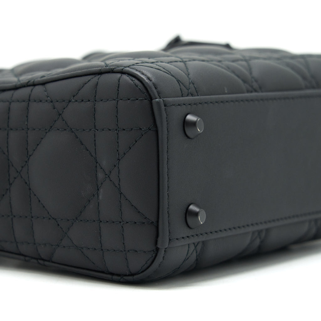 DIOR MINI LADY DIOR CALFSKIN SO BLACK
