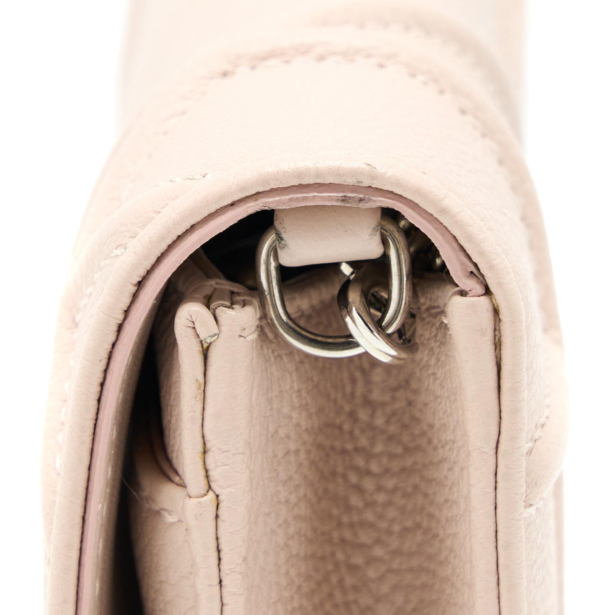 DIOR DIORAMA WALLET ON CHAIN CALFSKIN LIGHT PINK SHW