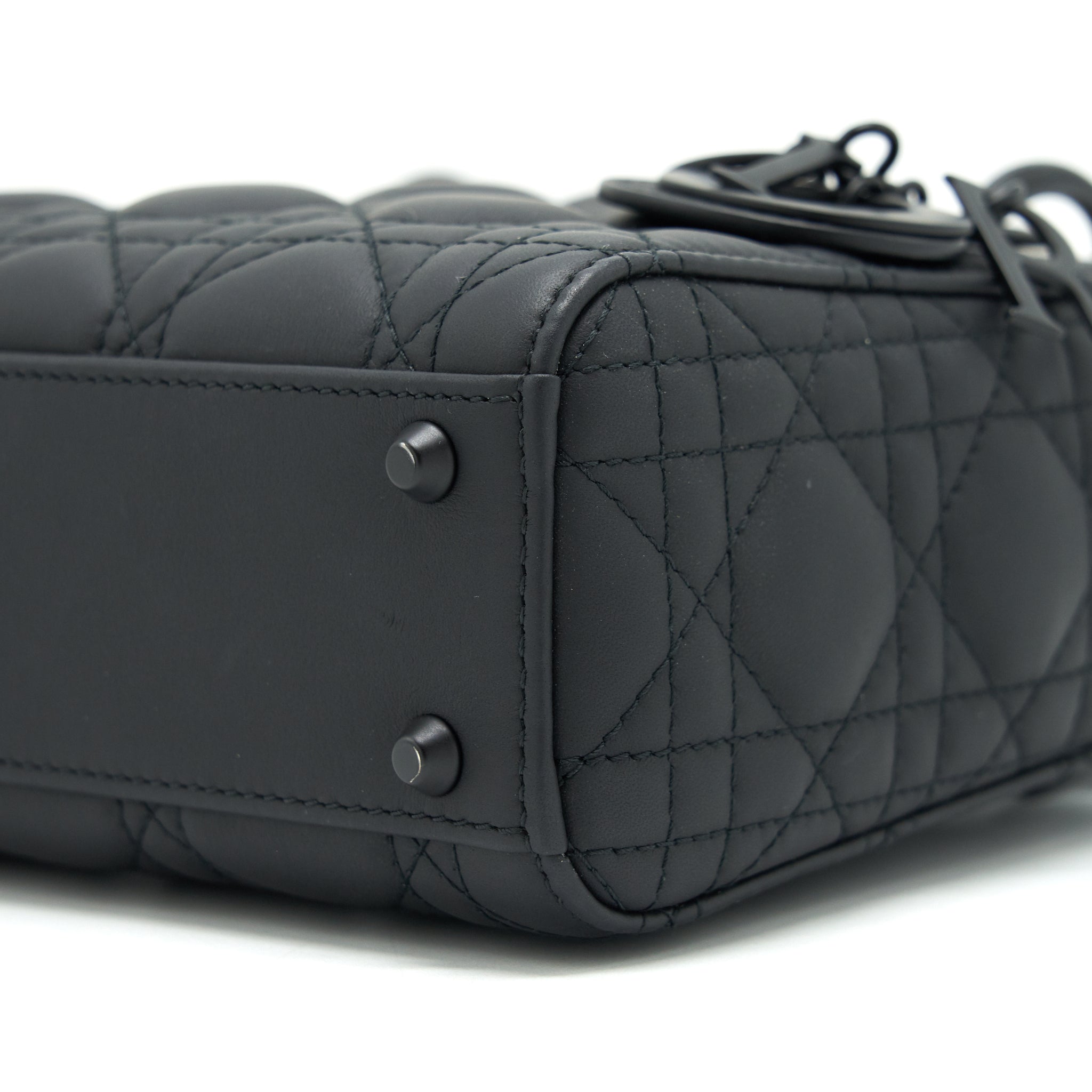 DIOR MINI LADY DIOR CALFSKIN SO BLACK