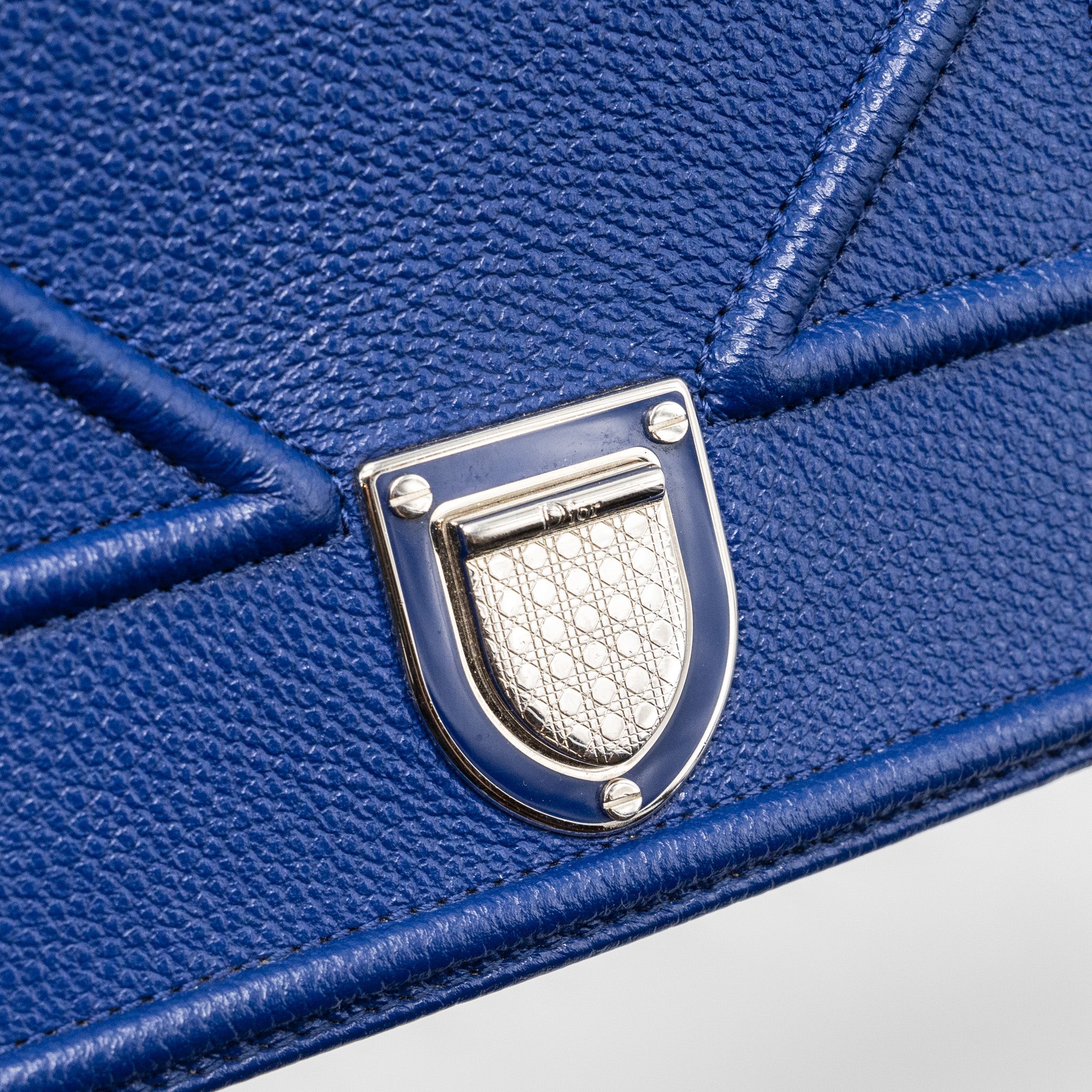 DIOR DIORAMA WALLET ON CHAIN LEATHER BLUE SHW
