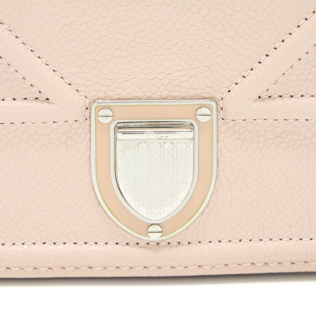 DIOR DIORAMA WALLET ON CHAIN CALFSKIN LIGHT PINK SHW