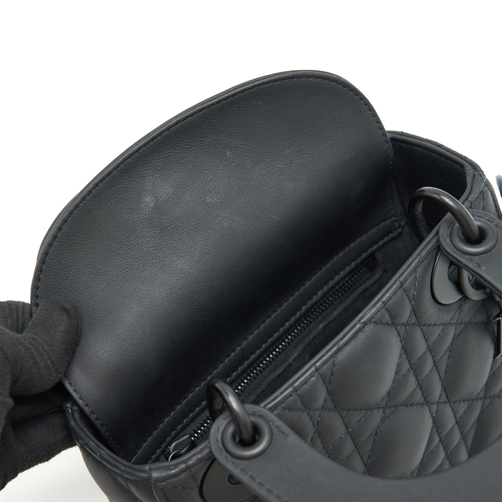 DIOR MINI LADY DIOR CALFSKIN SO BLACK