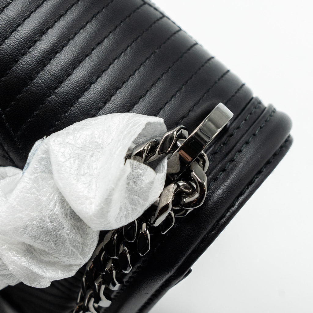 BVLGARI SERPENTI FOREVER FLAP BAG CALFSKIN BLACK RUTHENIUM HARDWARE