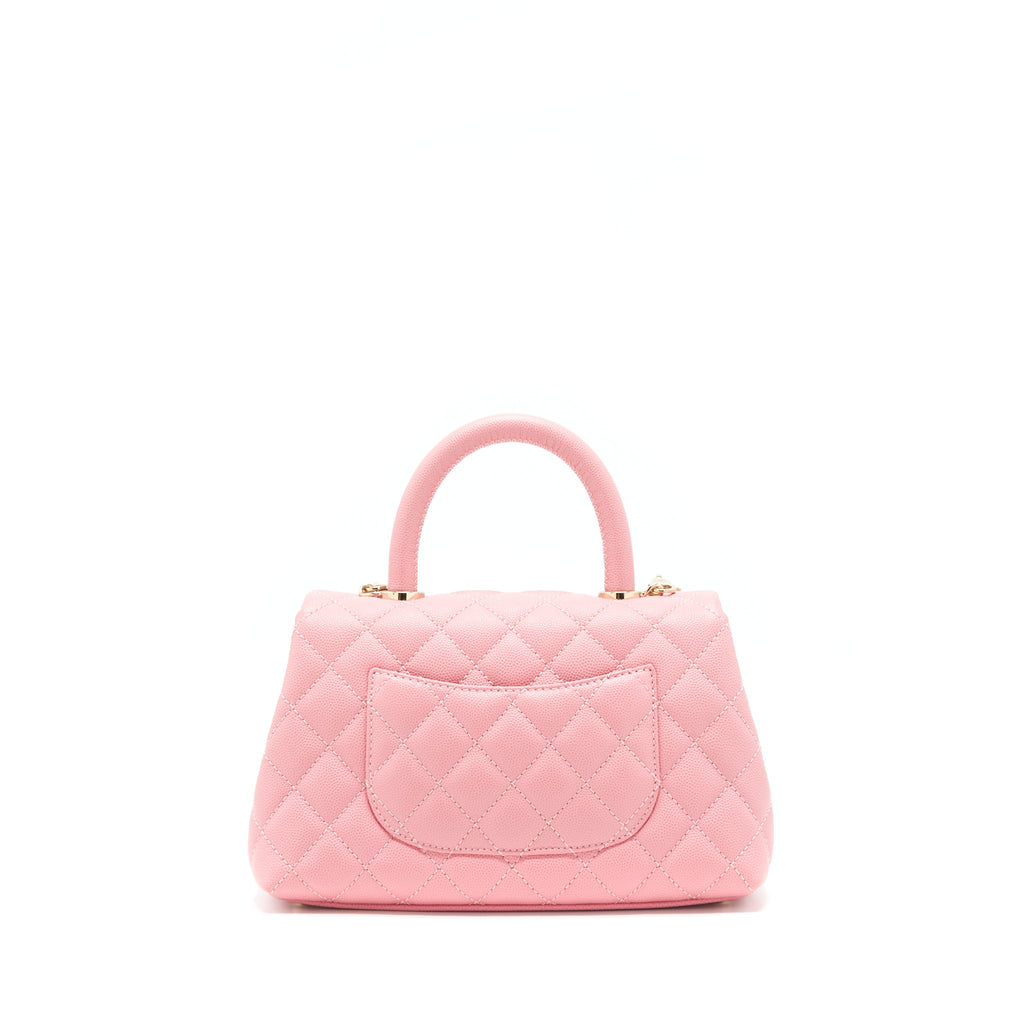 CHANEL SMALL COCO HANDLE 24CM CAVIAR PINK LGHW