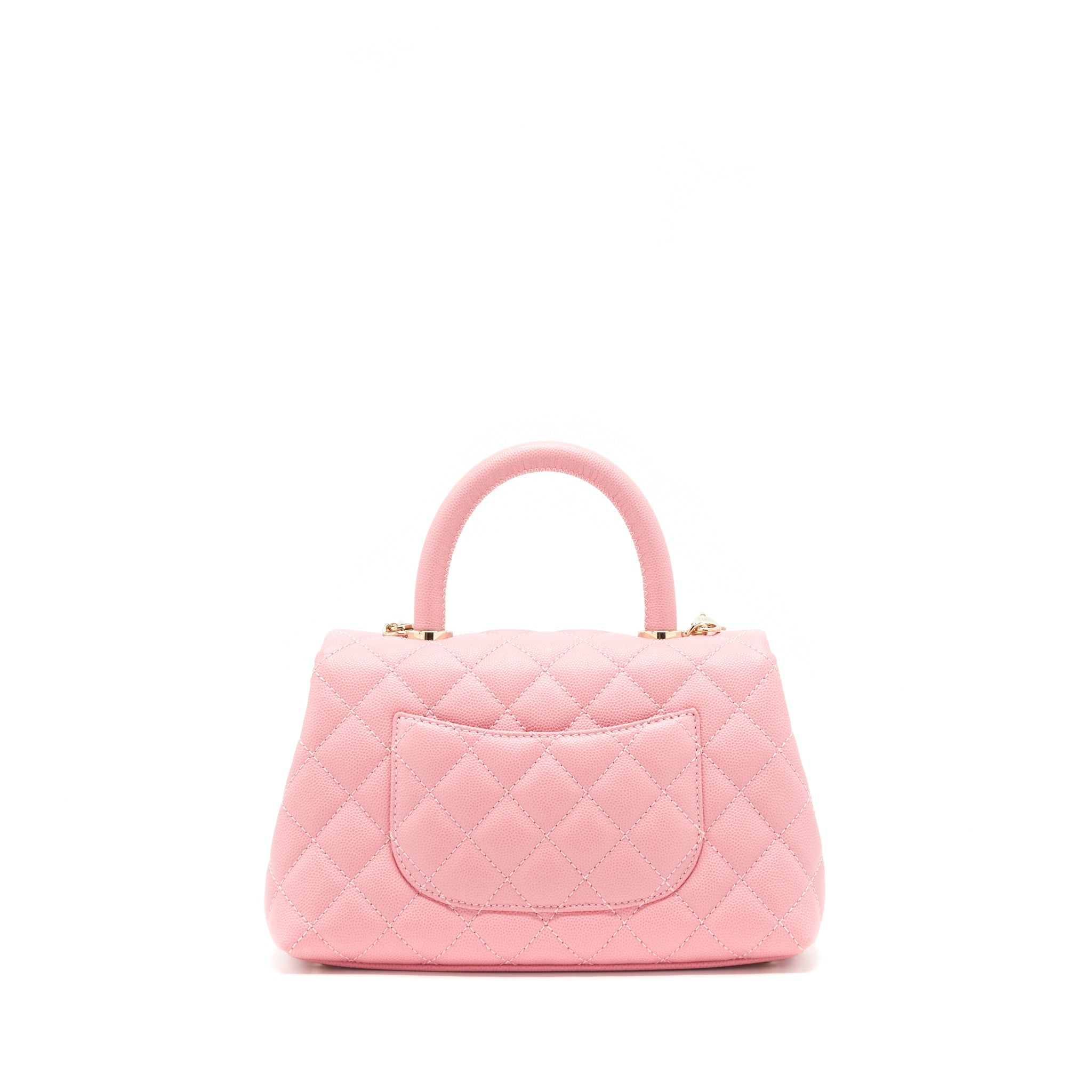 CHANEL SMALL COCO HANDLE 24CM CAVIAR PINK LGHW