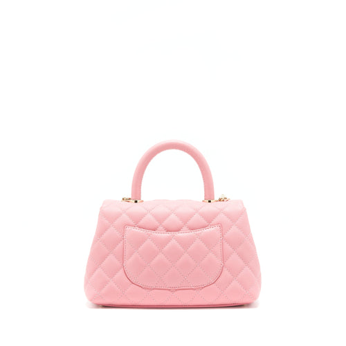 CHANEL SMALL COCO HANDLE 24CM CAVIAR PINK LGHW