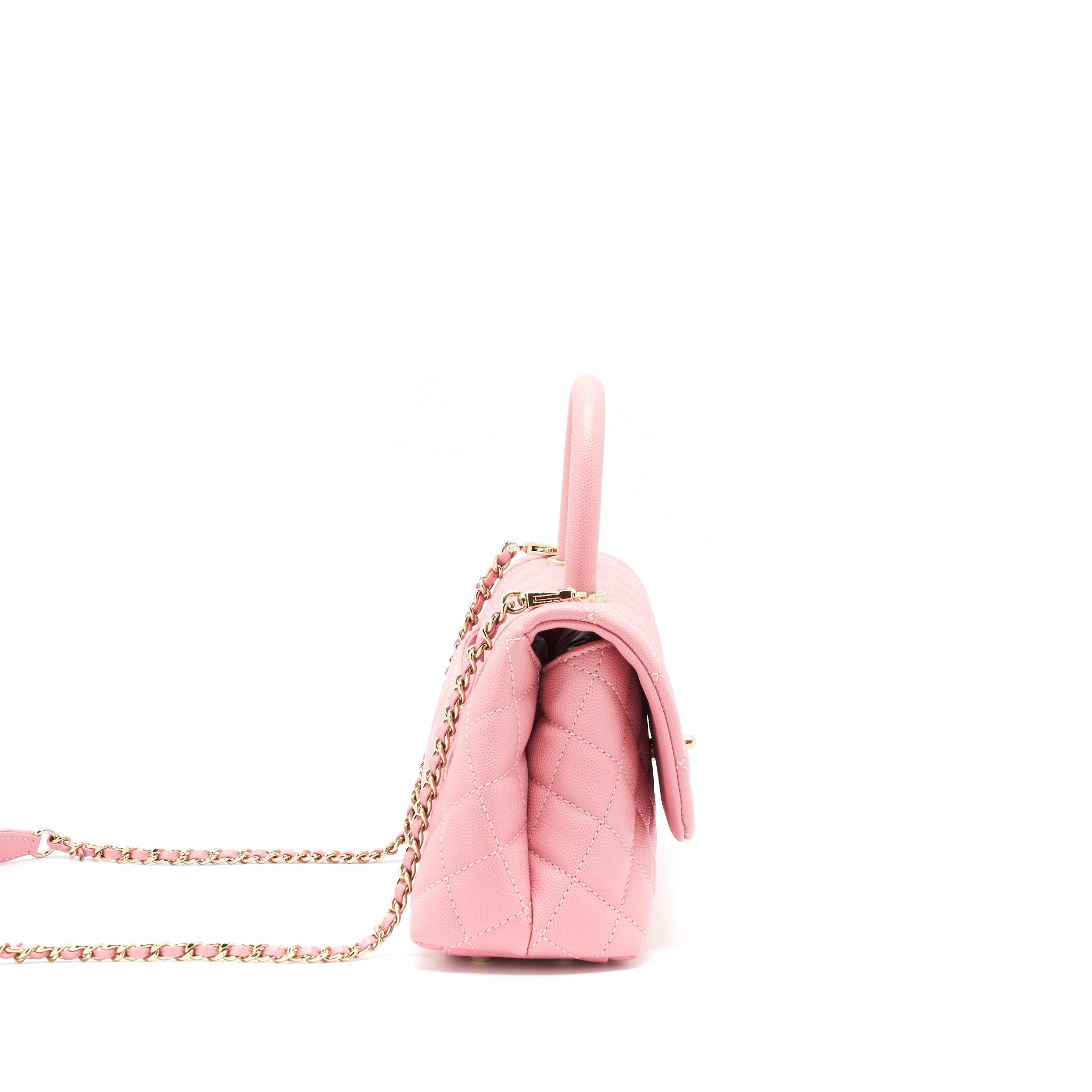 CHANEL SMALL COCO HANDLE 24CM CAVIAR PINK LGHW