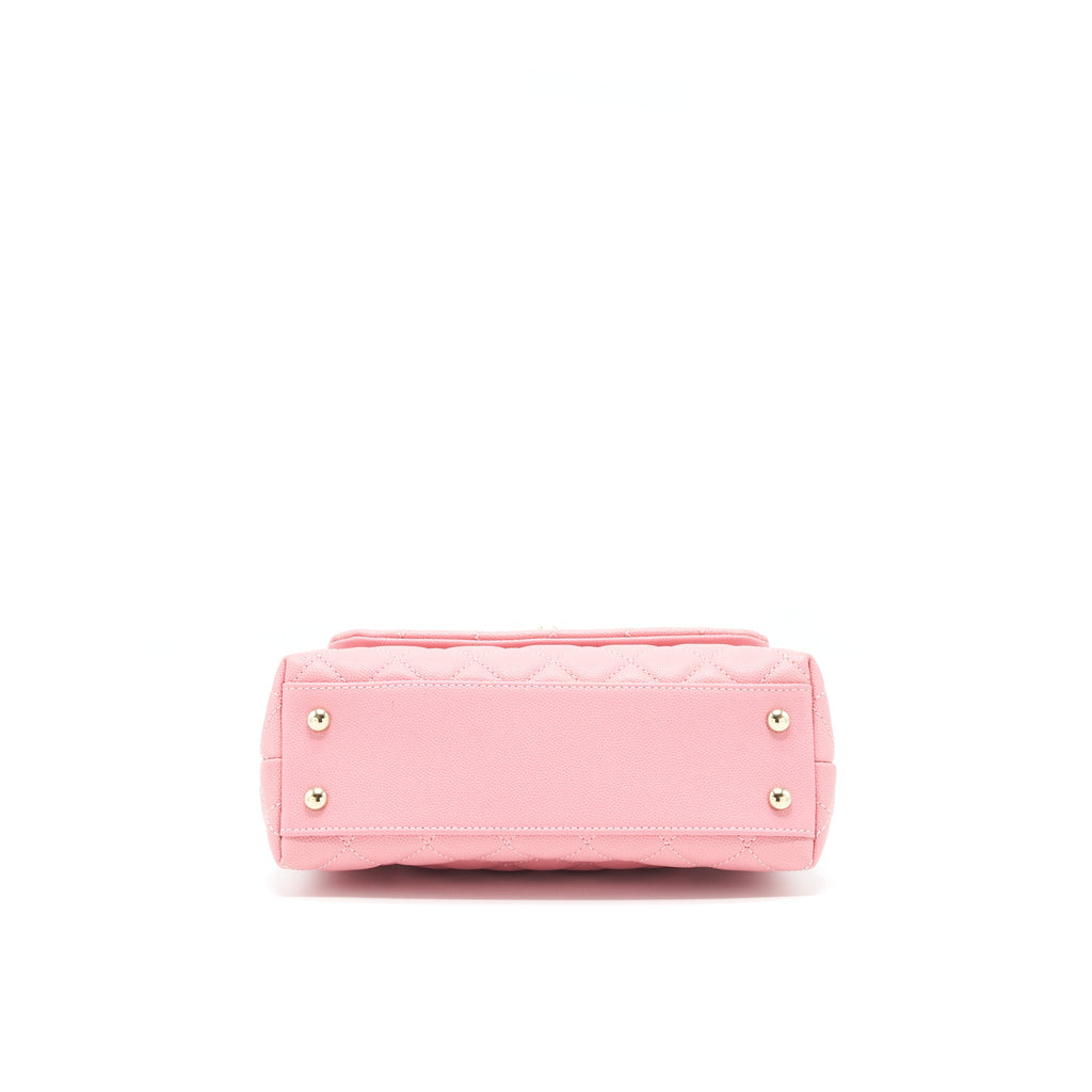 CHANEL SMALL COCO HANDLE 24CM CAVIAR PINK LGHW