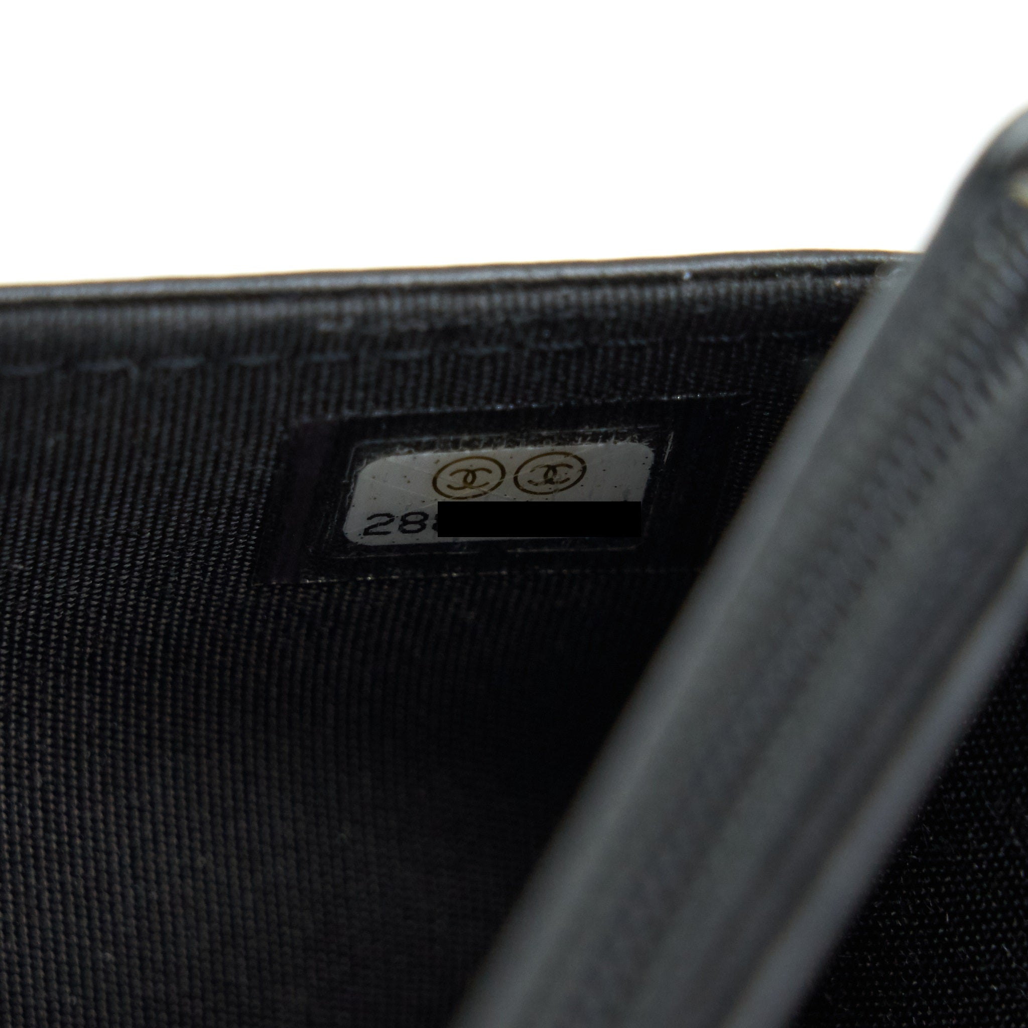 CHANEL LEBOY WALLET ON CHAIN WOC CAVIAR BLACK GHW
