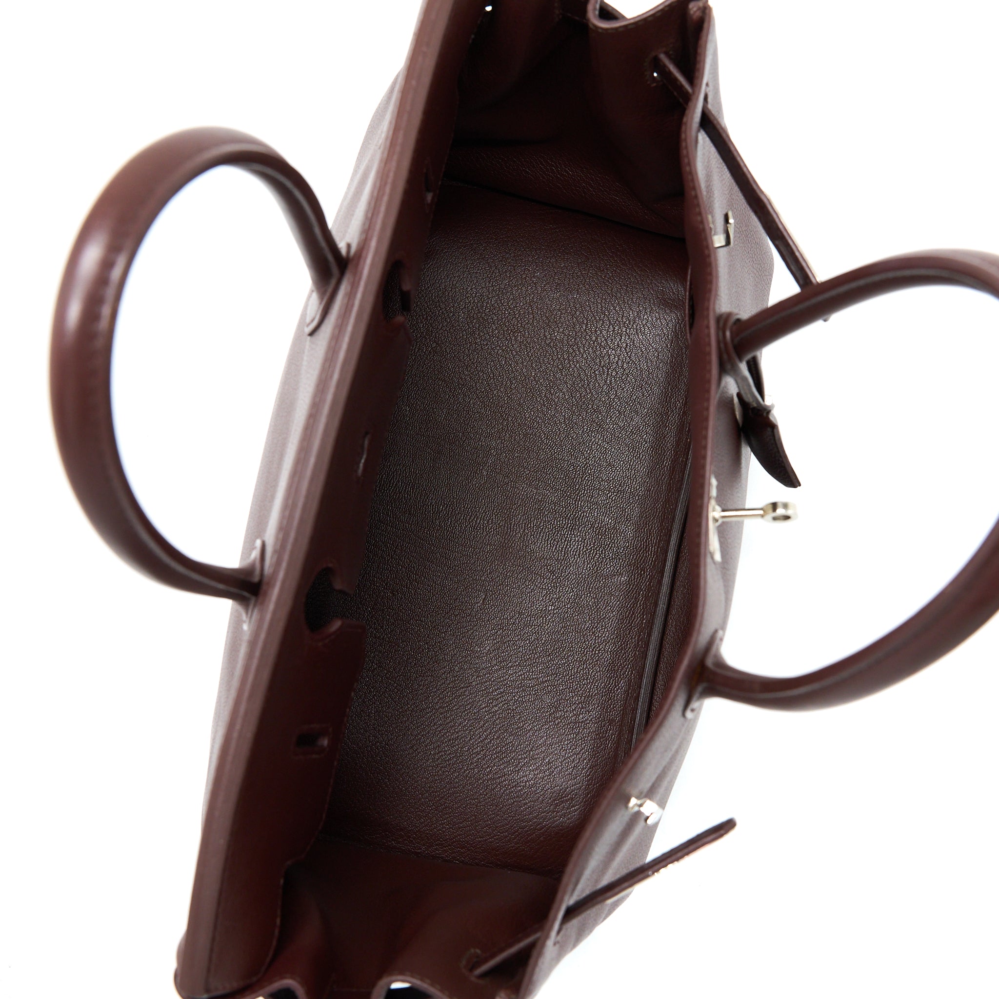HERMES BIRKIN 35 EVERGRAIN BORDEAUX SHW