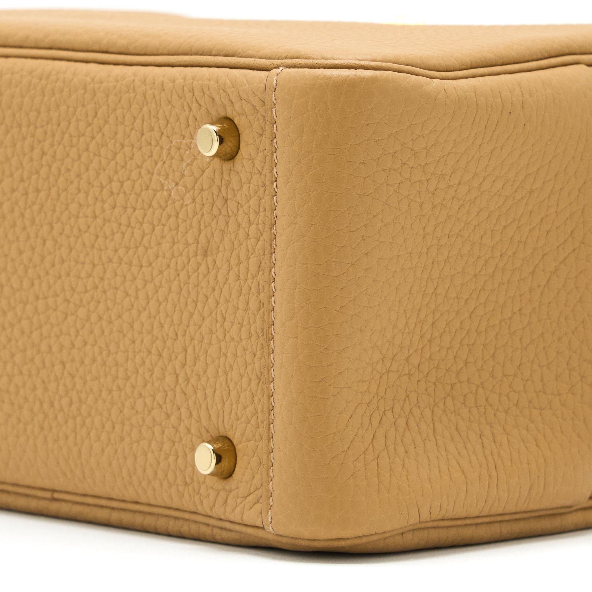 HERMES MINI LINDY CLEMENCE BISCUIT GHW
