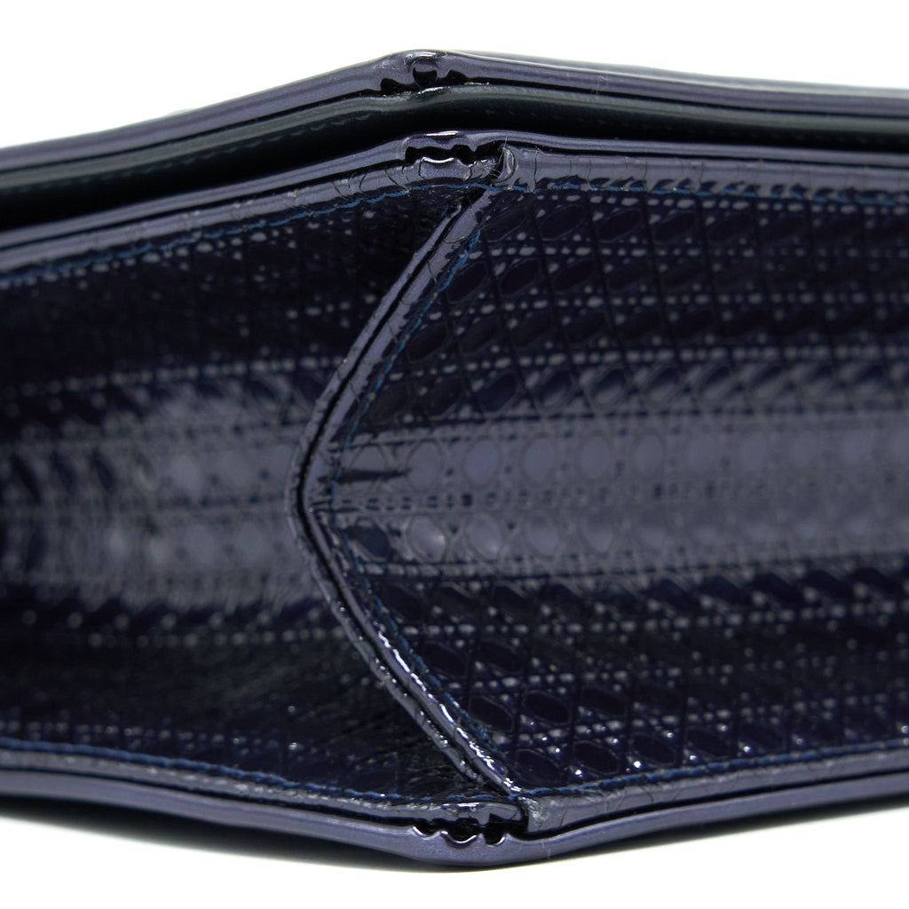 DIOR MEDIUM DIORAMA CALFSKIN METALLIC NAVY LGHW