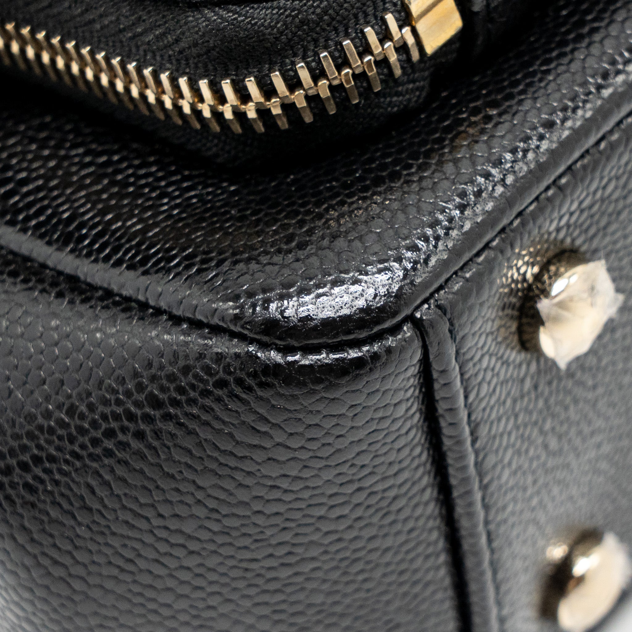 CHANEL SMALL BUSINESS AFFINITY CAVIAR BLACK LGHW (MICROCHIP)
