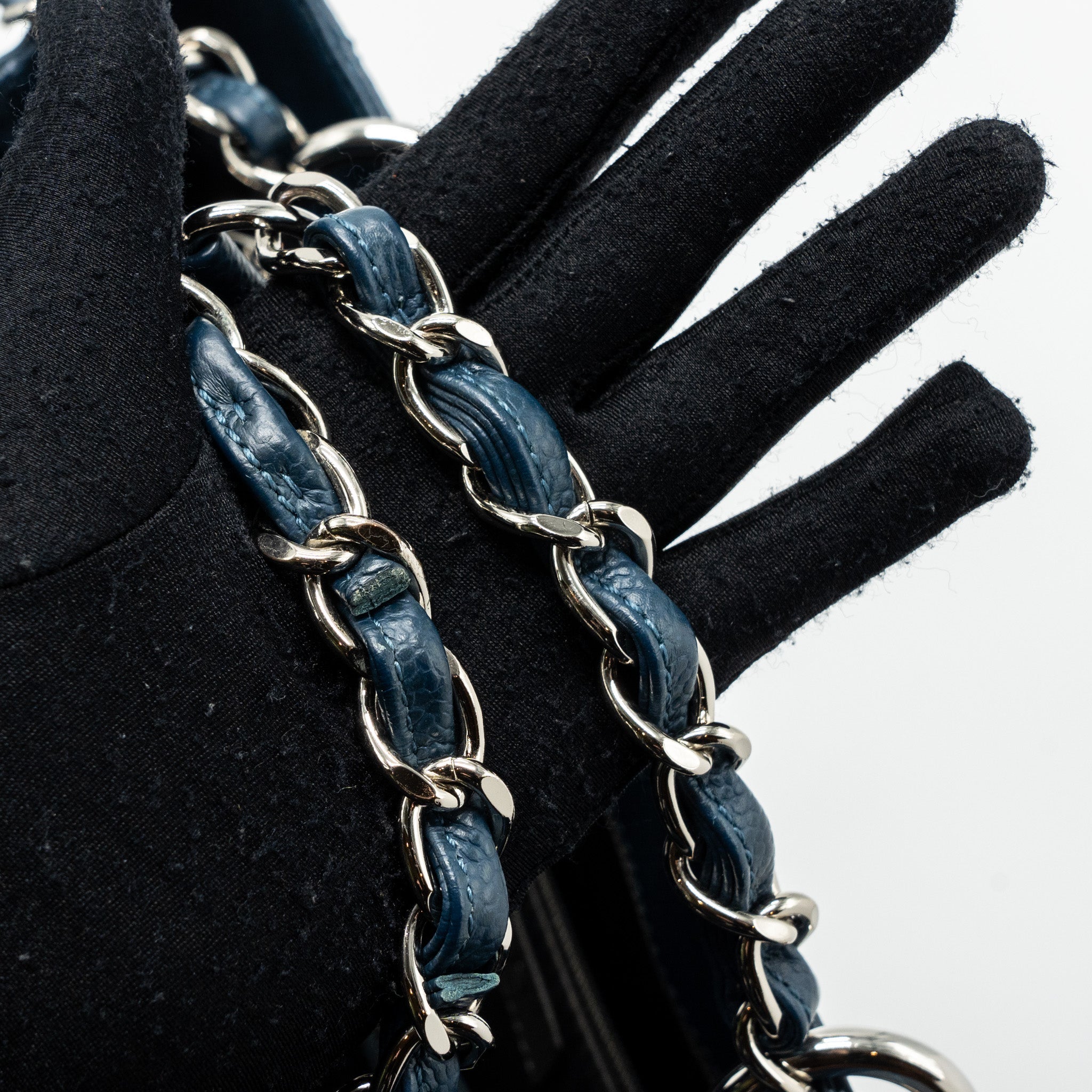CHANEL GRAND SHOPPING TOTE/ GST CAVIAR DARK BLUE SHW
