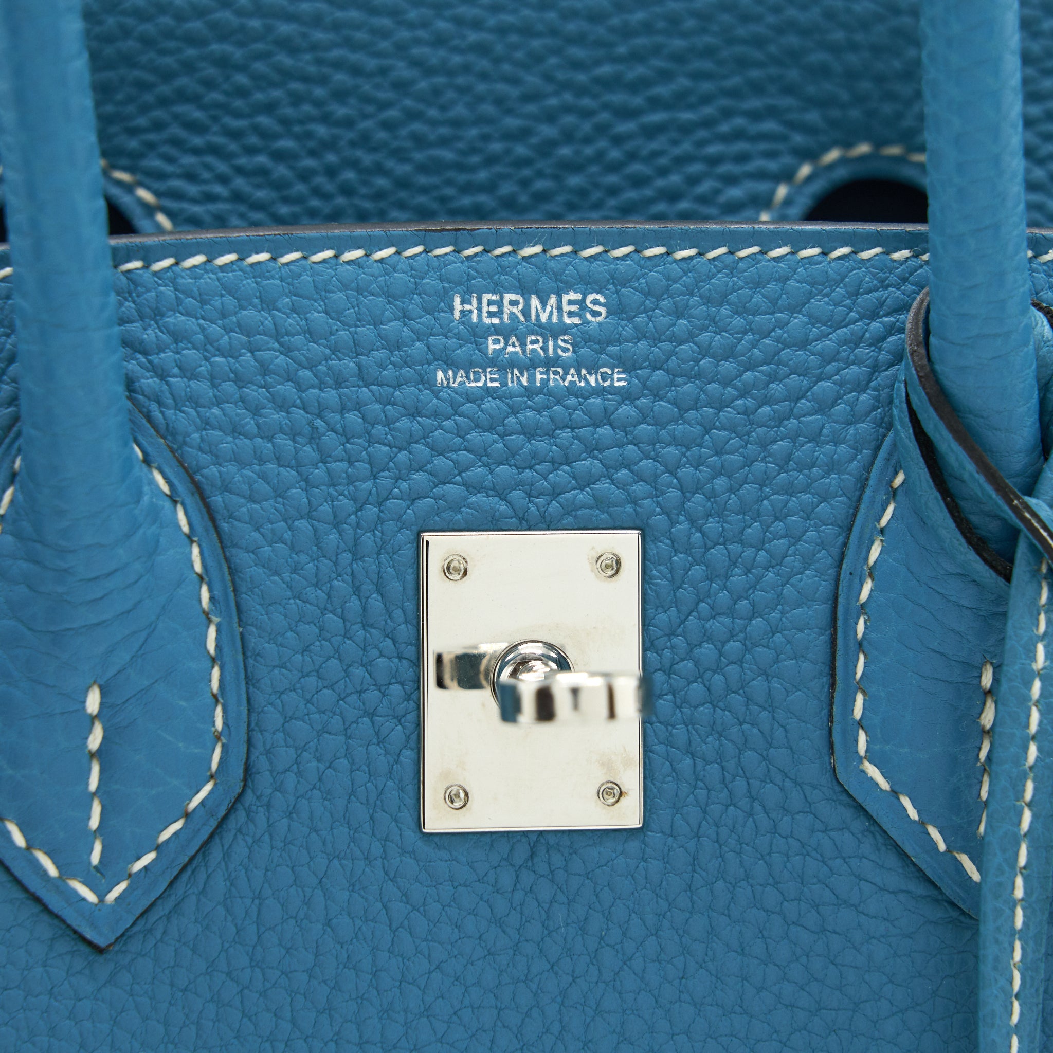 HERMES BIRKIN 25 TOGO BLUE JEANS SHW SQUARE L
