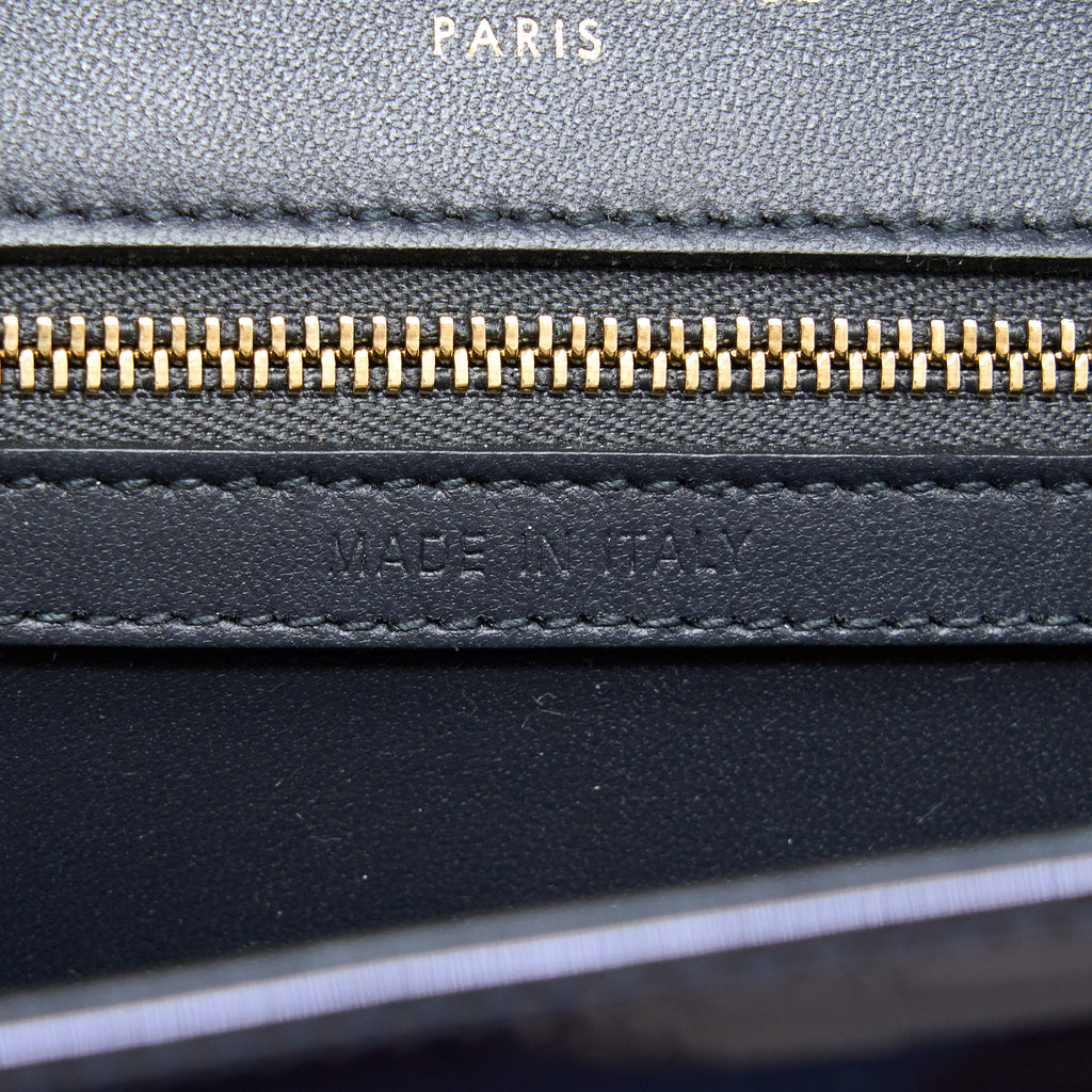 DIOR MEDIUM DIORAMA CALFSKIN METALLIC NAVY LGHW