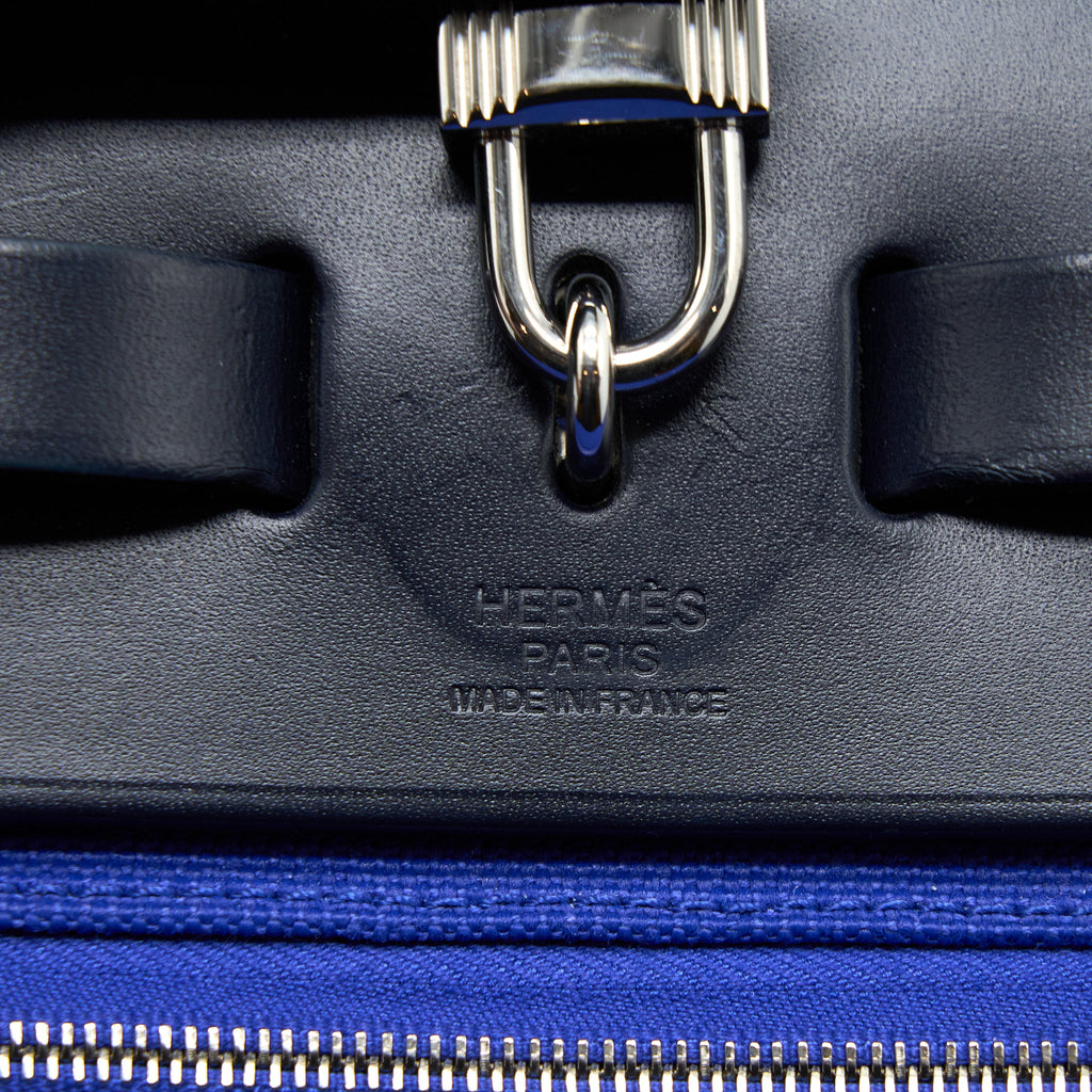 HERMES HERBAG 31 CANVAS BLUE SHW