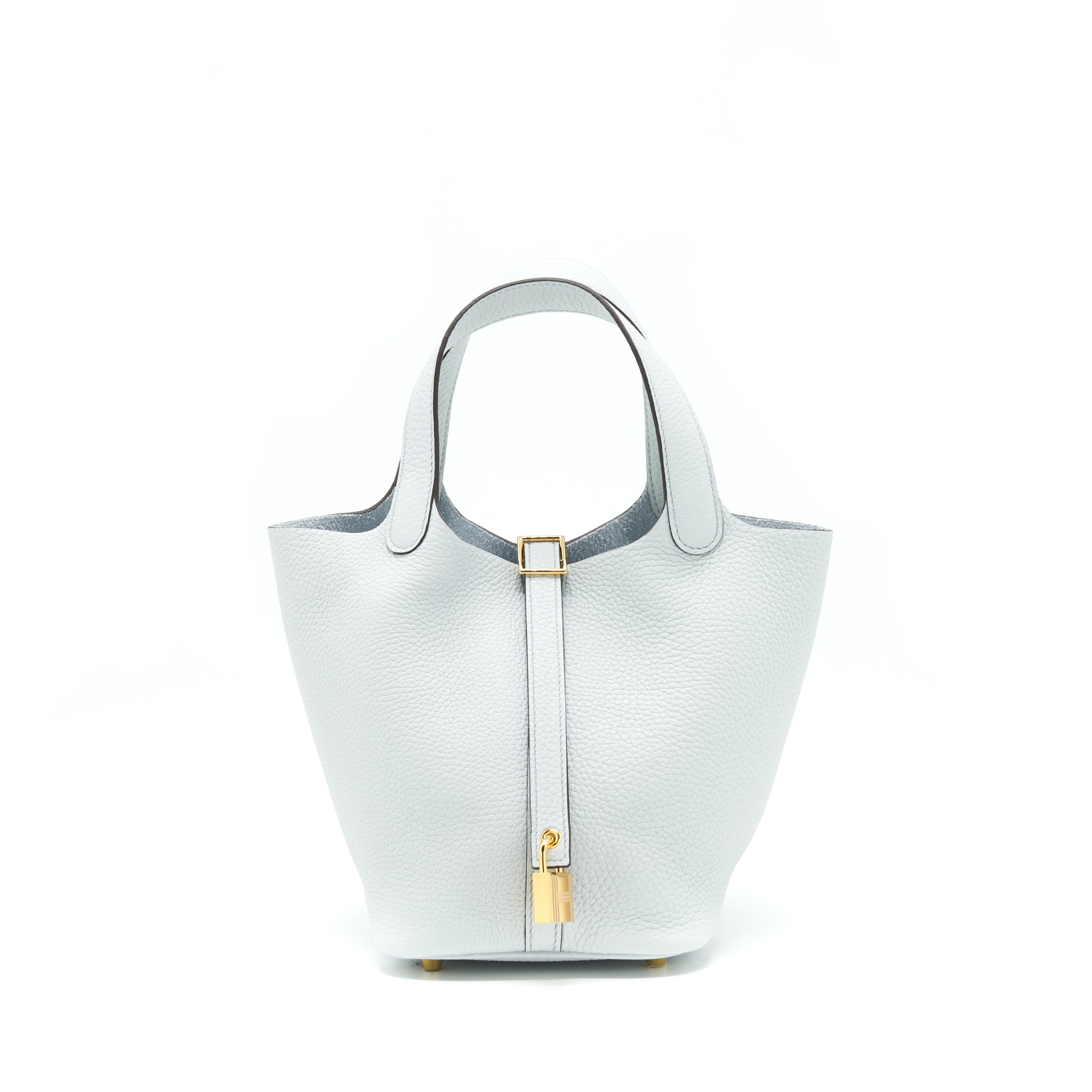 HERMES PICOTIN 18 LOCK BAG BLUE PALE GHW