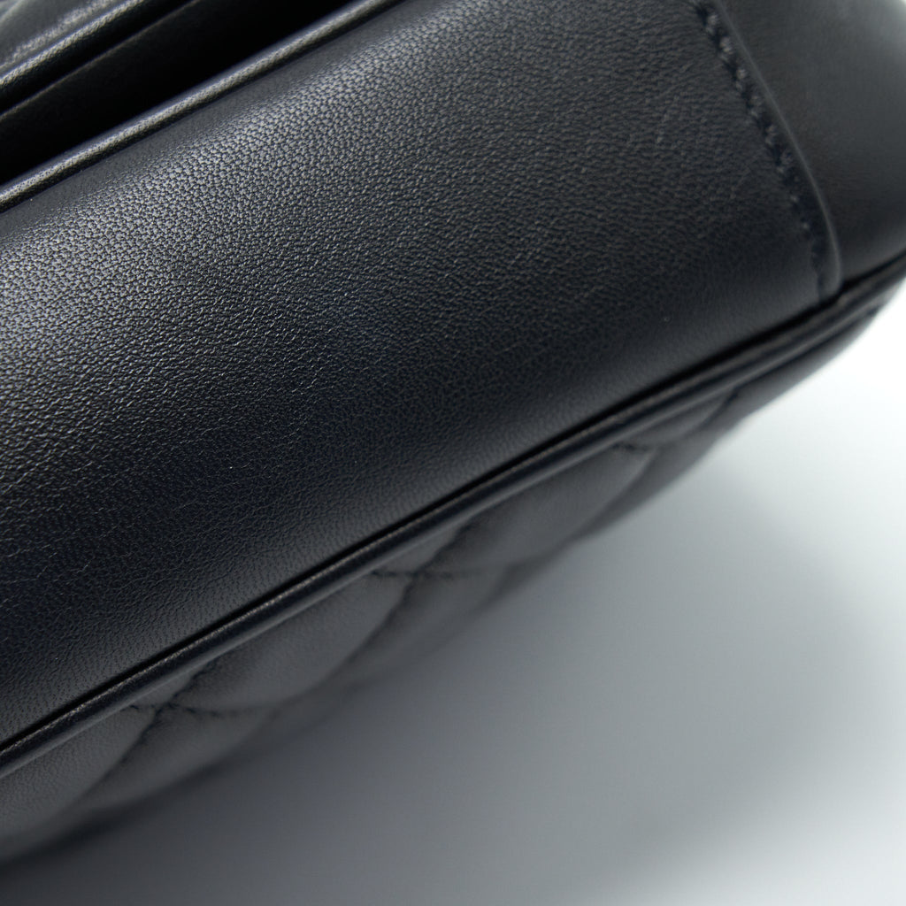 CHANEL SQUARE FLAP BAG LAMBSKIN IN BLACK GHW