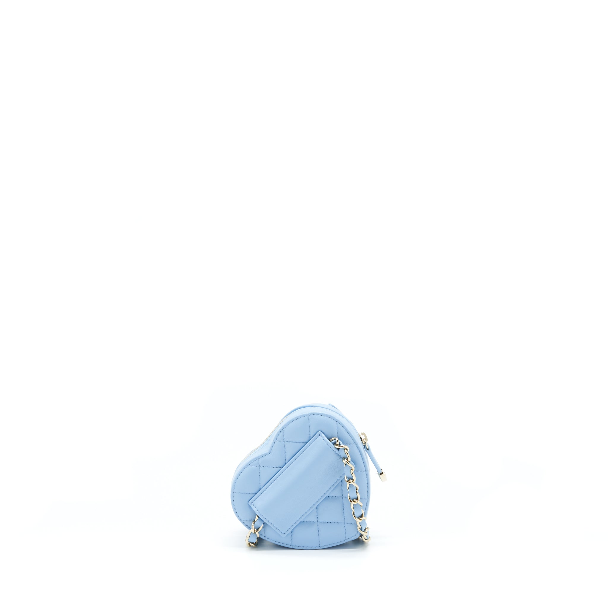 CHANEL 22S HEART BELT BAG LAMBSKIN LIGHT BLUE LGHW