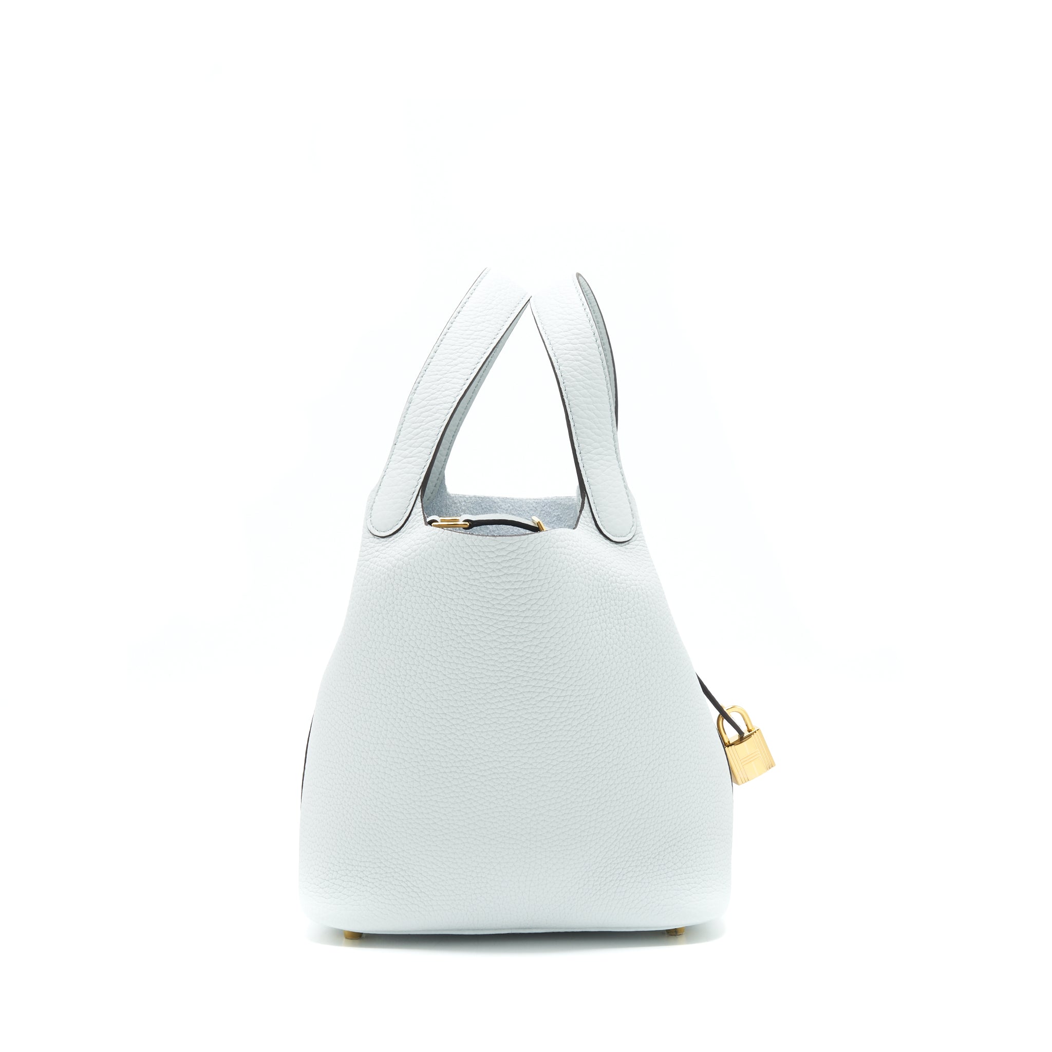 HERMES PICOTIN 18 LOCK BAG BLUE PALE GHW